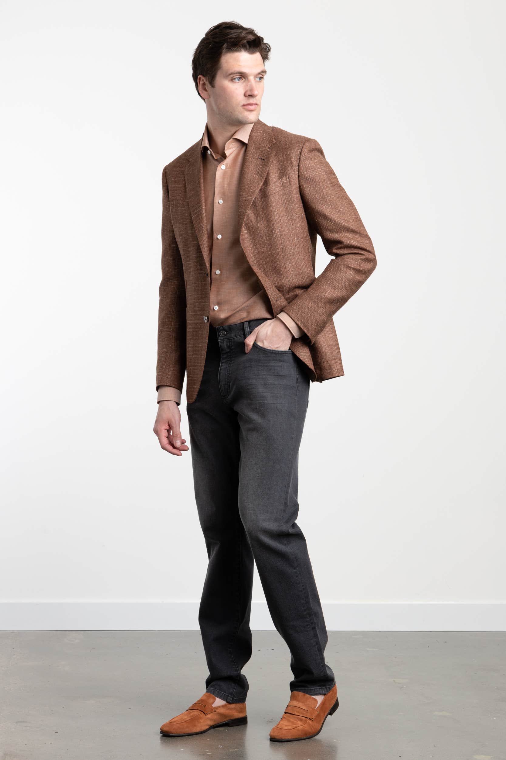 Brown Weave Fairway Jacket