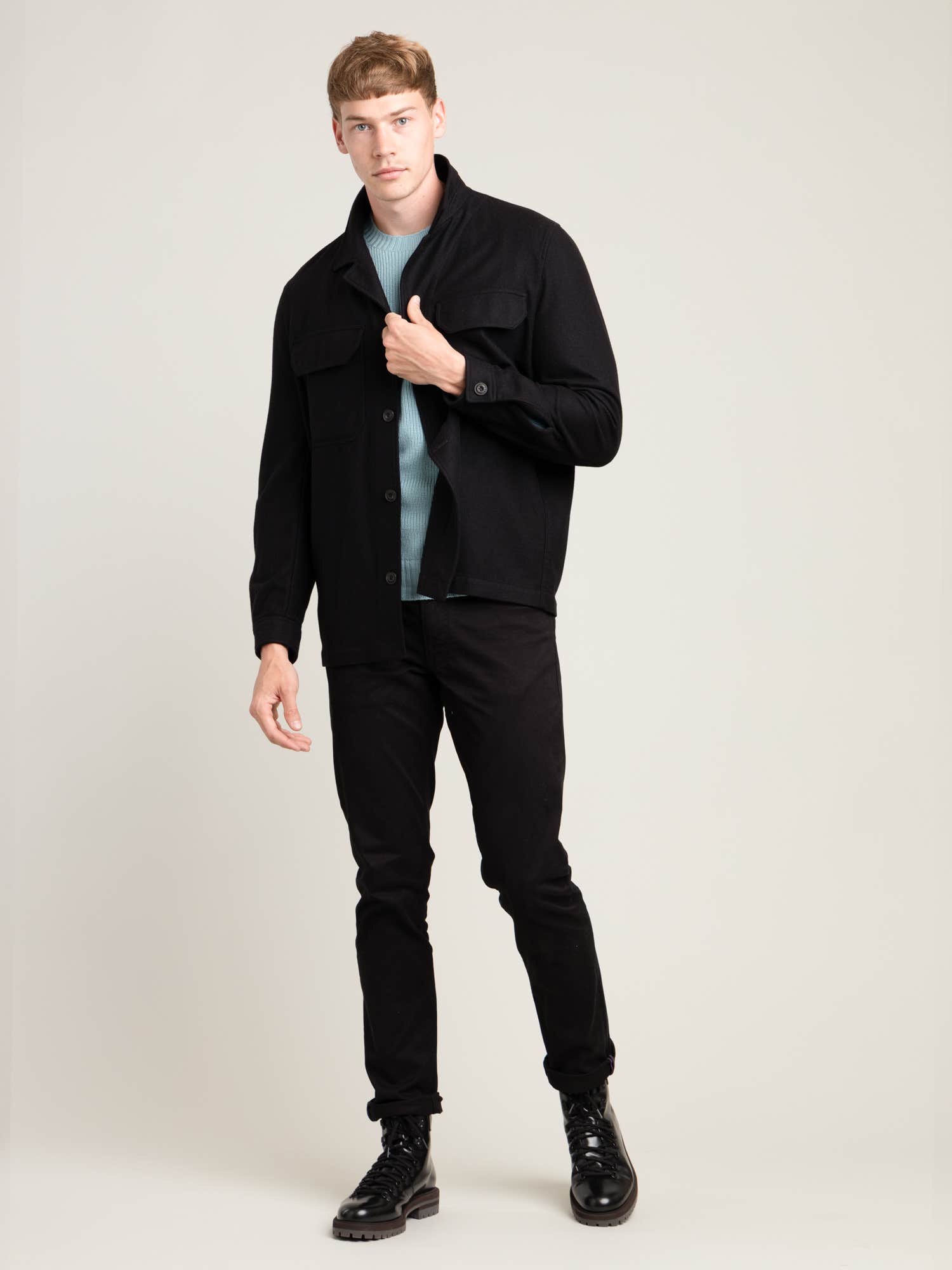 Black Flannel Overshirt