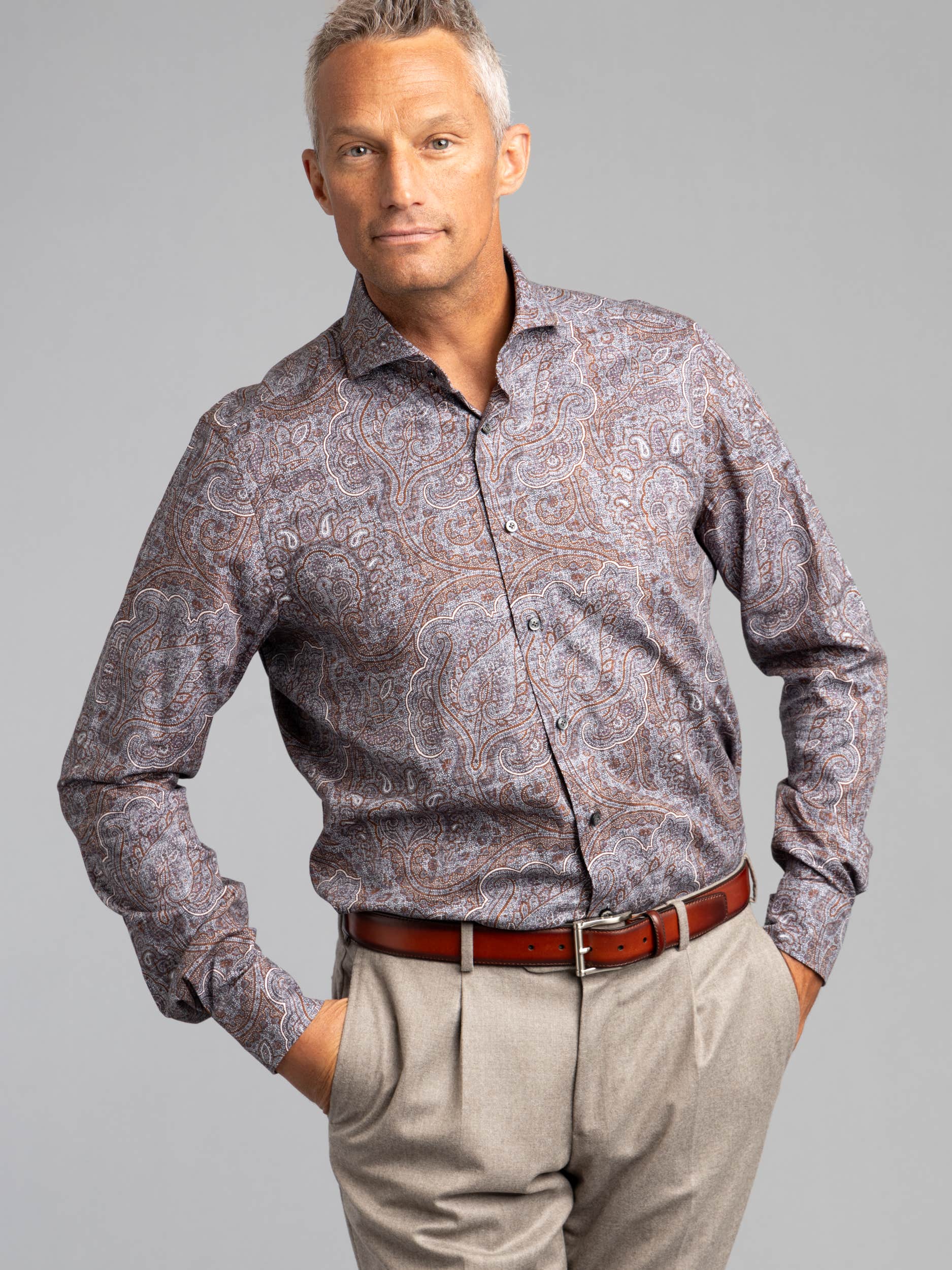 Print Paisley Dress Shirt