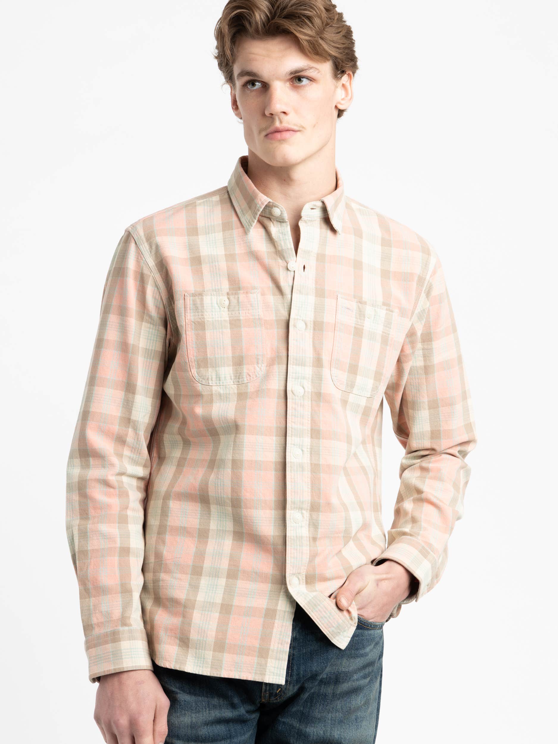 Pink Plaid Woven Workshirt