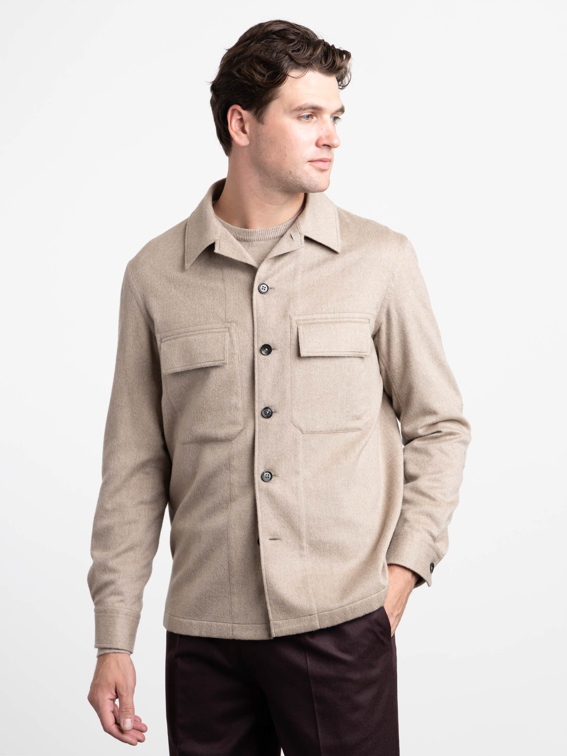 Brown Oasi Cashmere Overshirt