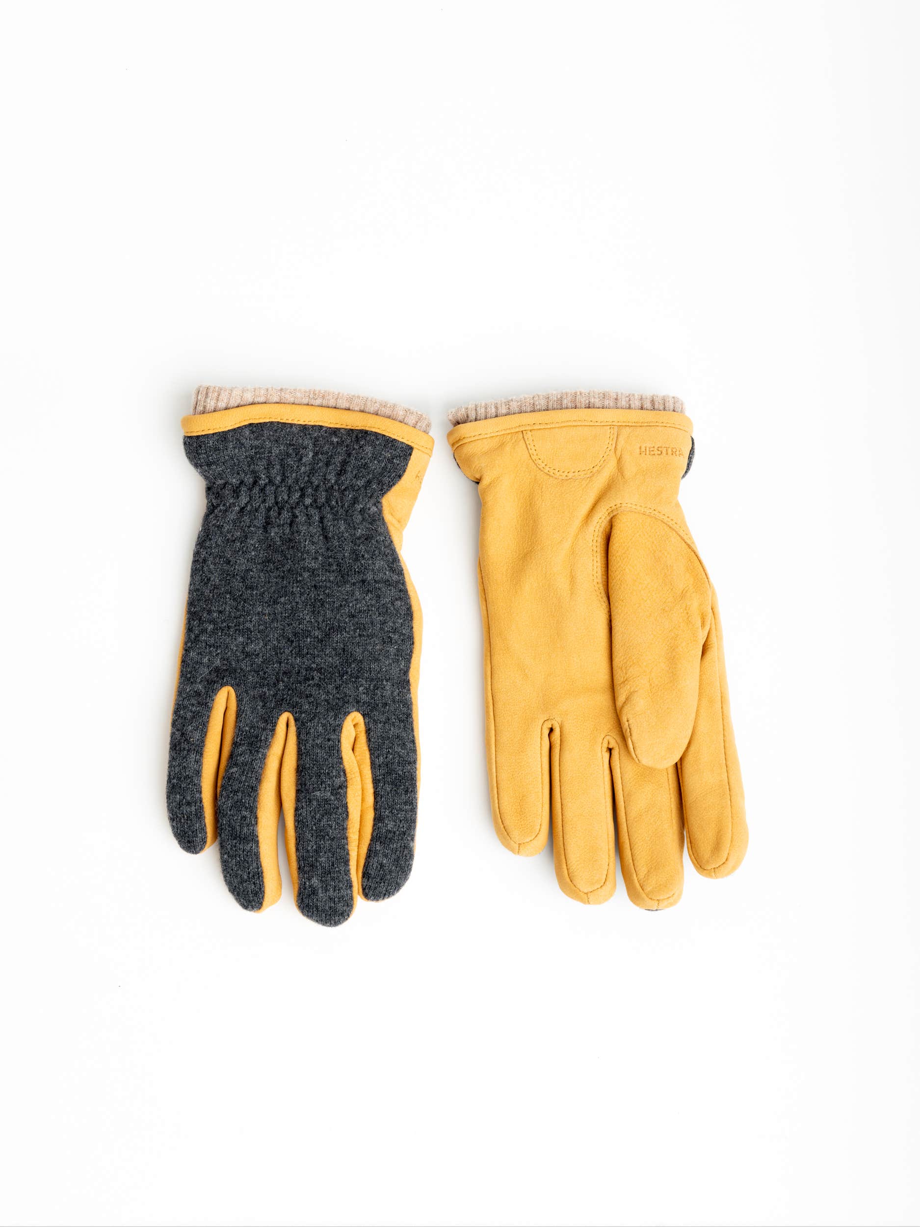 Yellow/Grey Noah Leather Gloves