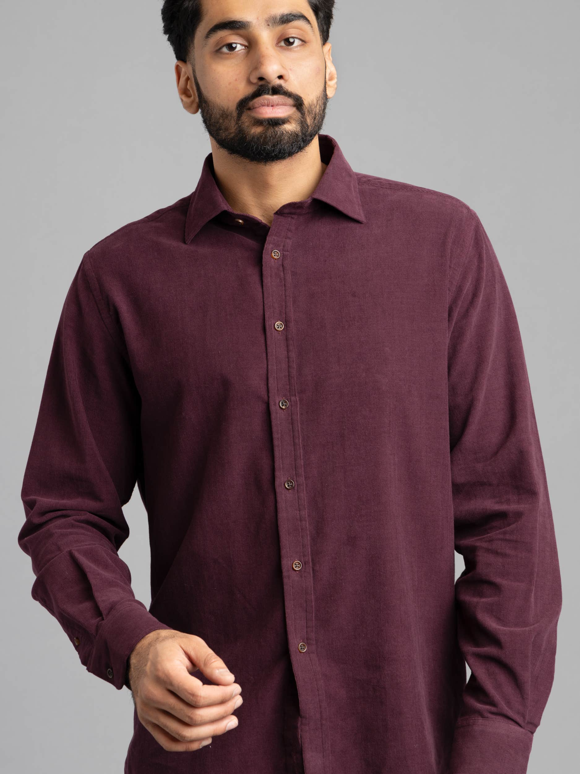 Cotton-Cashmere Corduroy Shirt