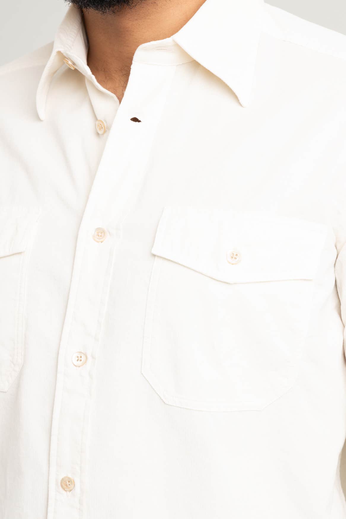 Beige 100% Cotton Western Shirt