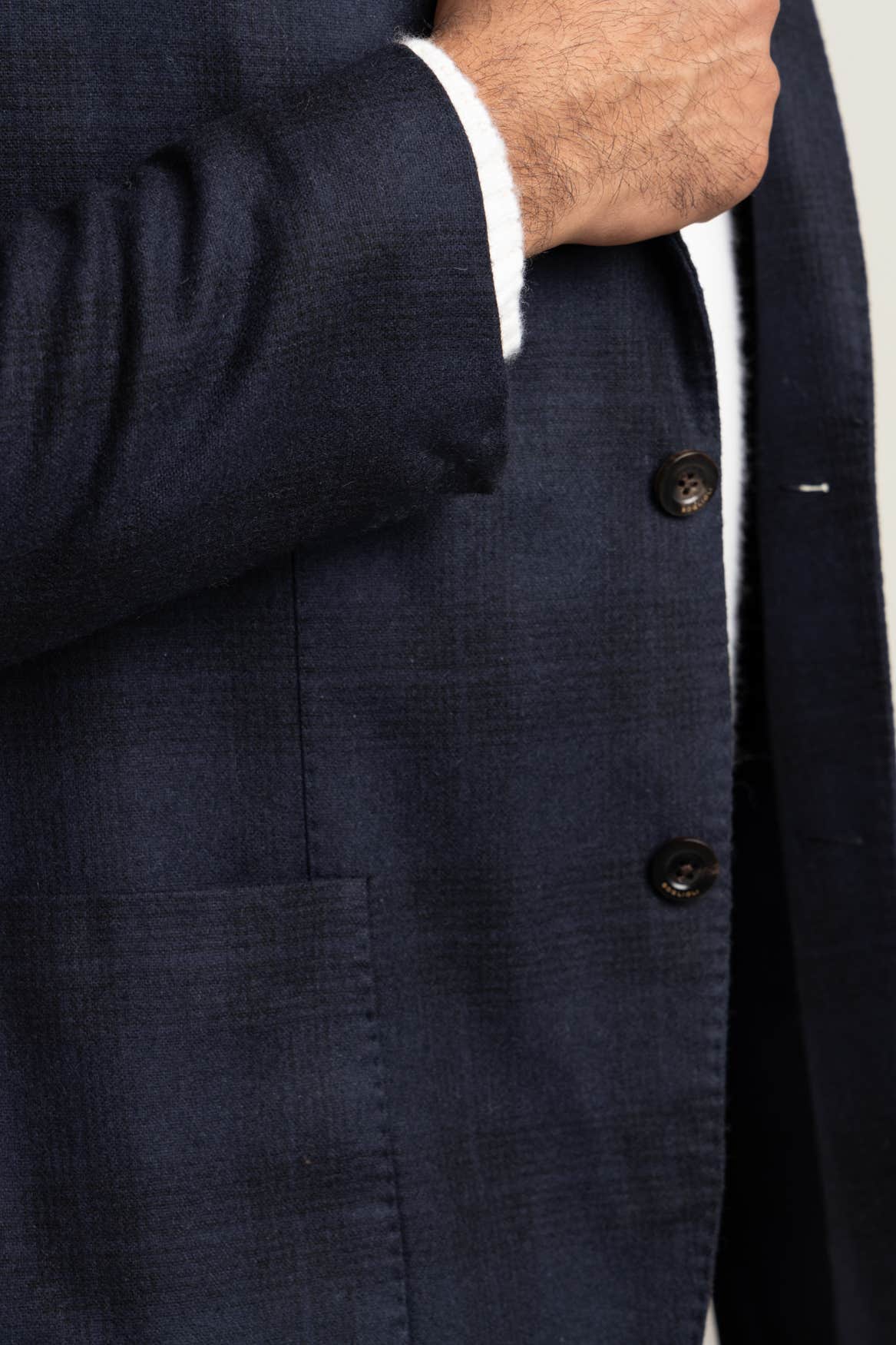 Navy Flannel Sport Jacket