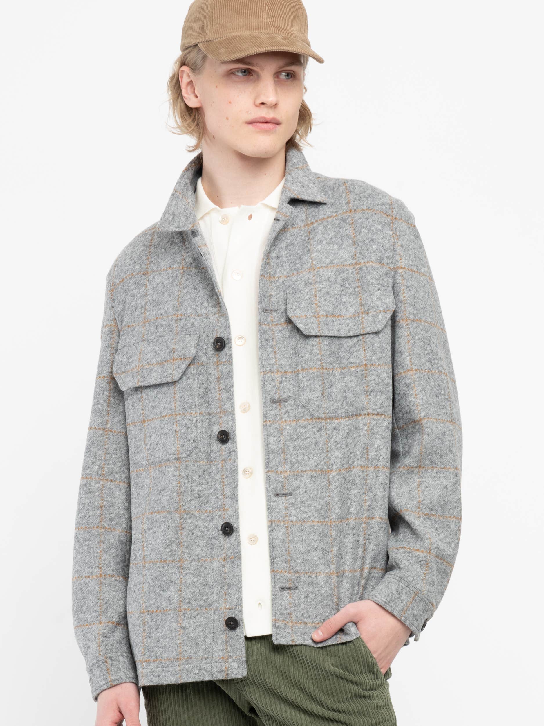 Light Grey Check Overshirt