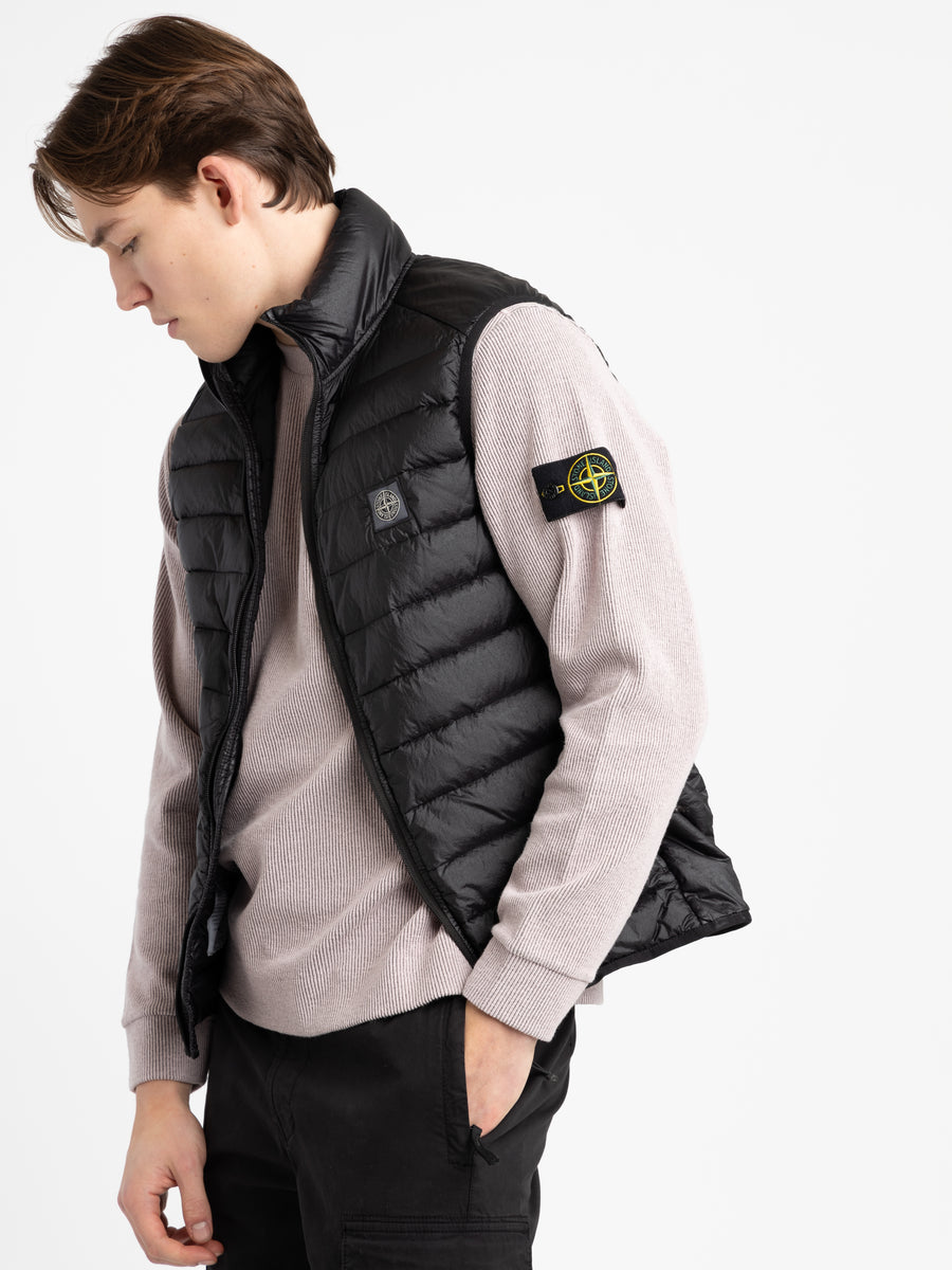 Black Loom Woven Chambers R-Nylon Down-TC Puffer Vest