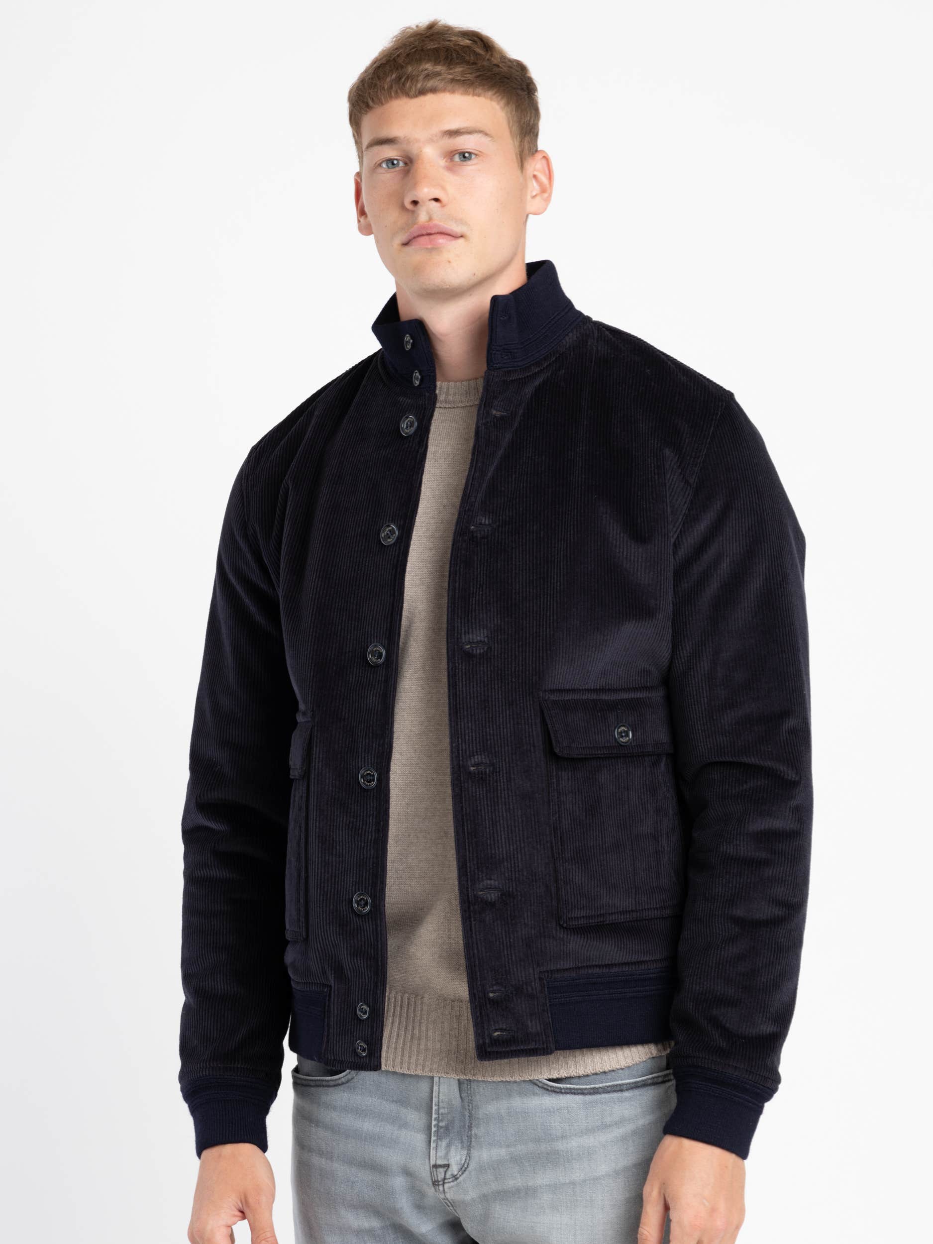 Navy Blue Corduroy Valstarino Jacket