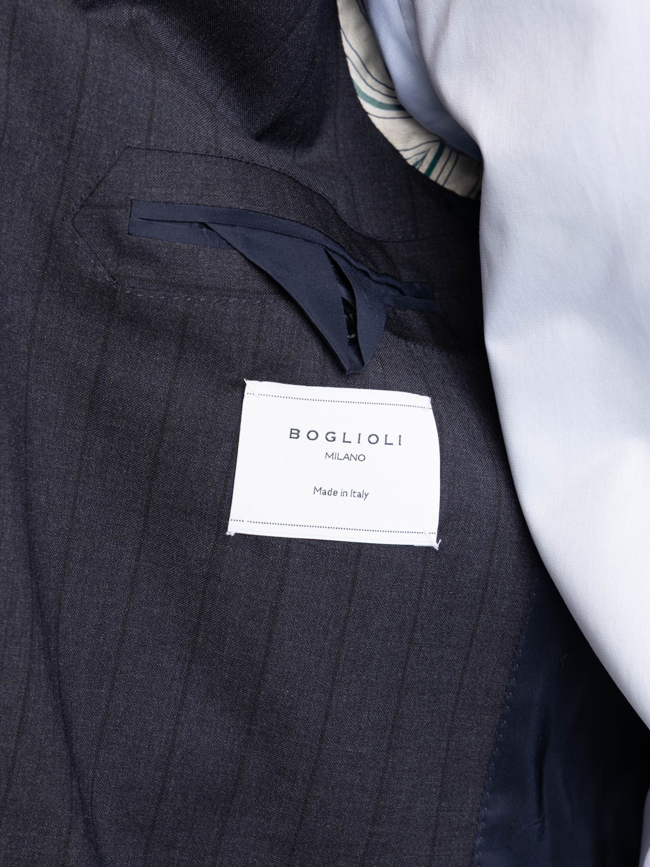 Black Stripe Navy Suit