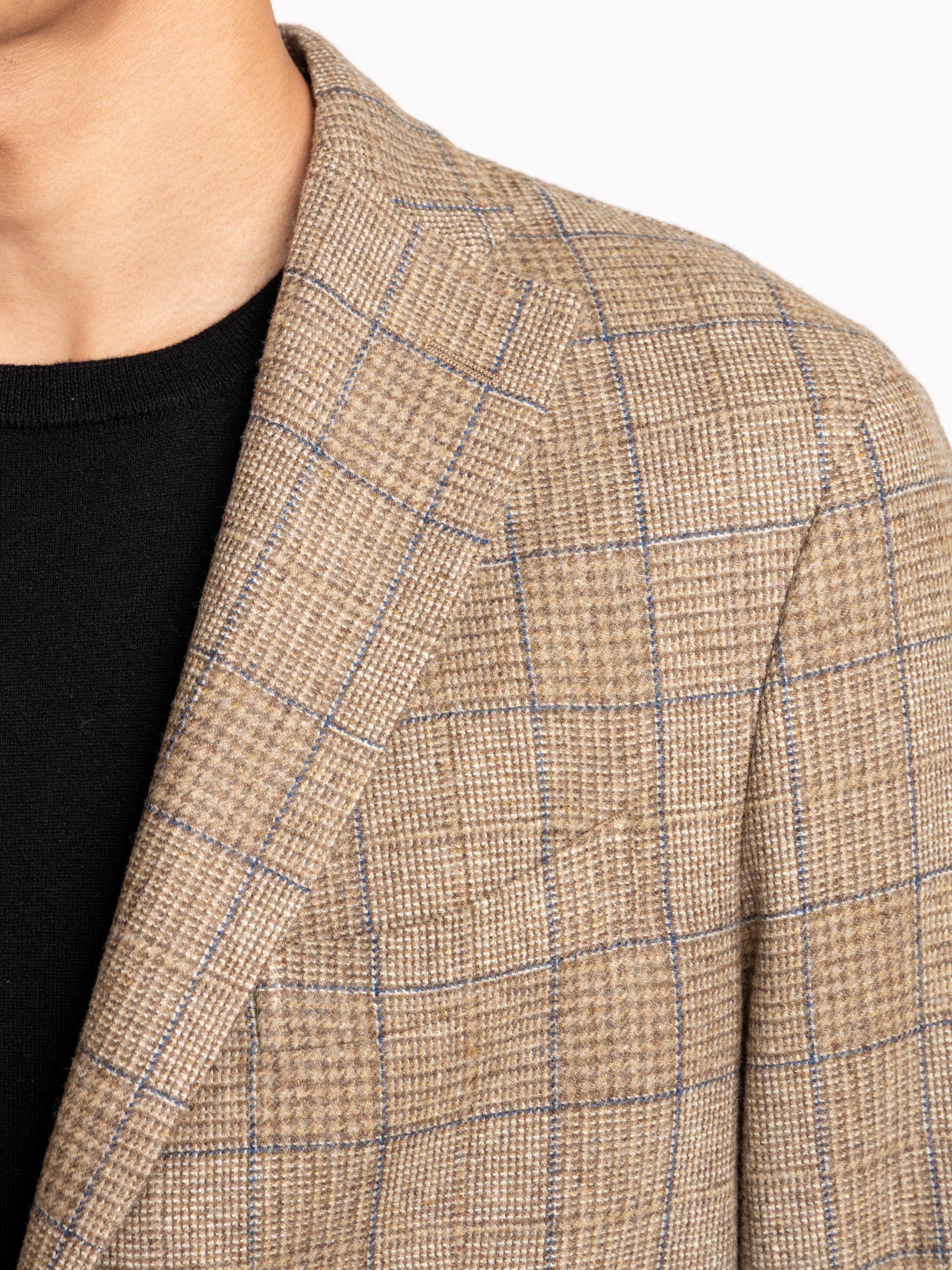 Brown Check Wool K Jacket