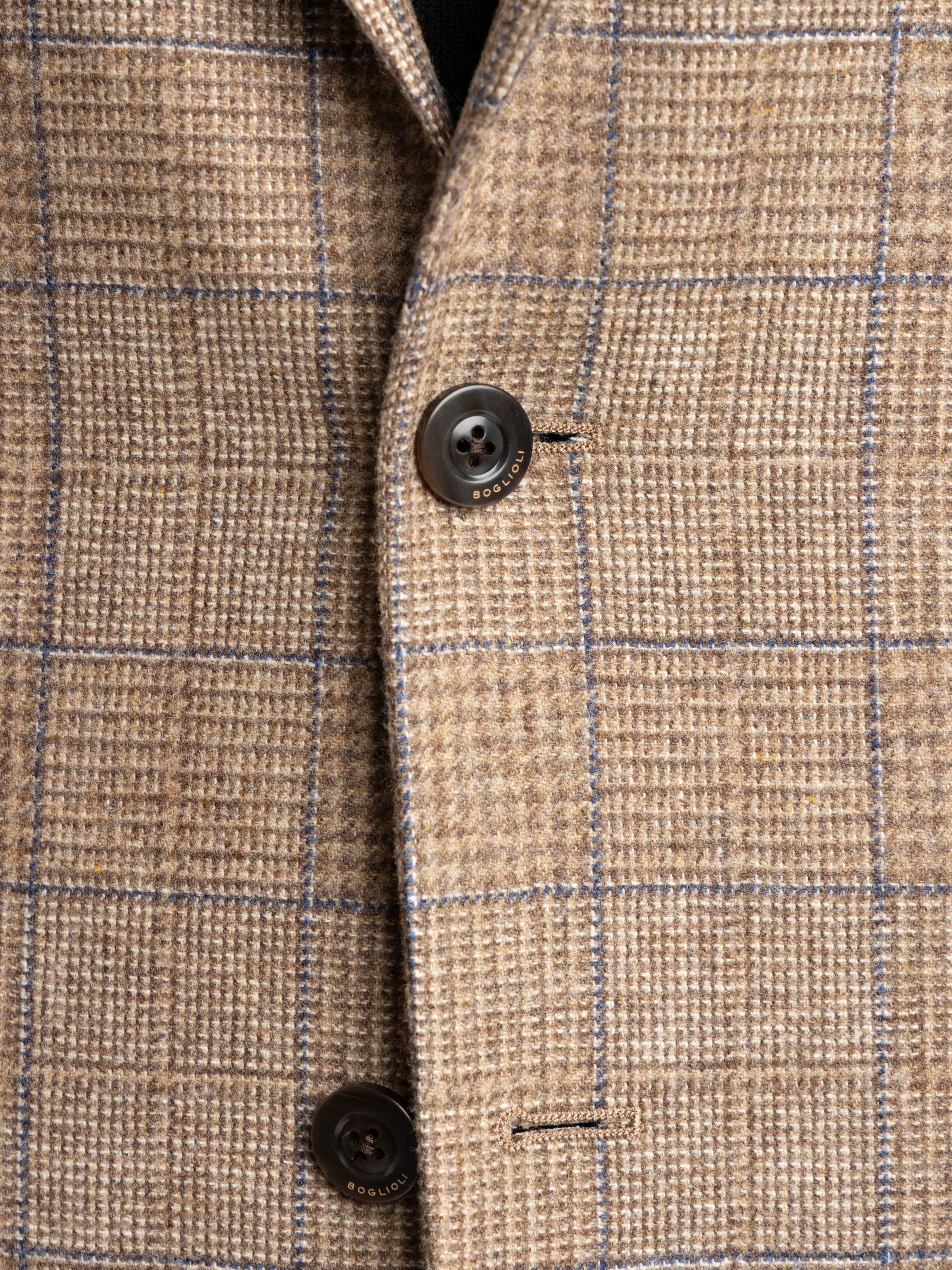Brown Check Wool K Jacket