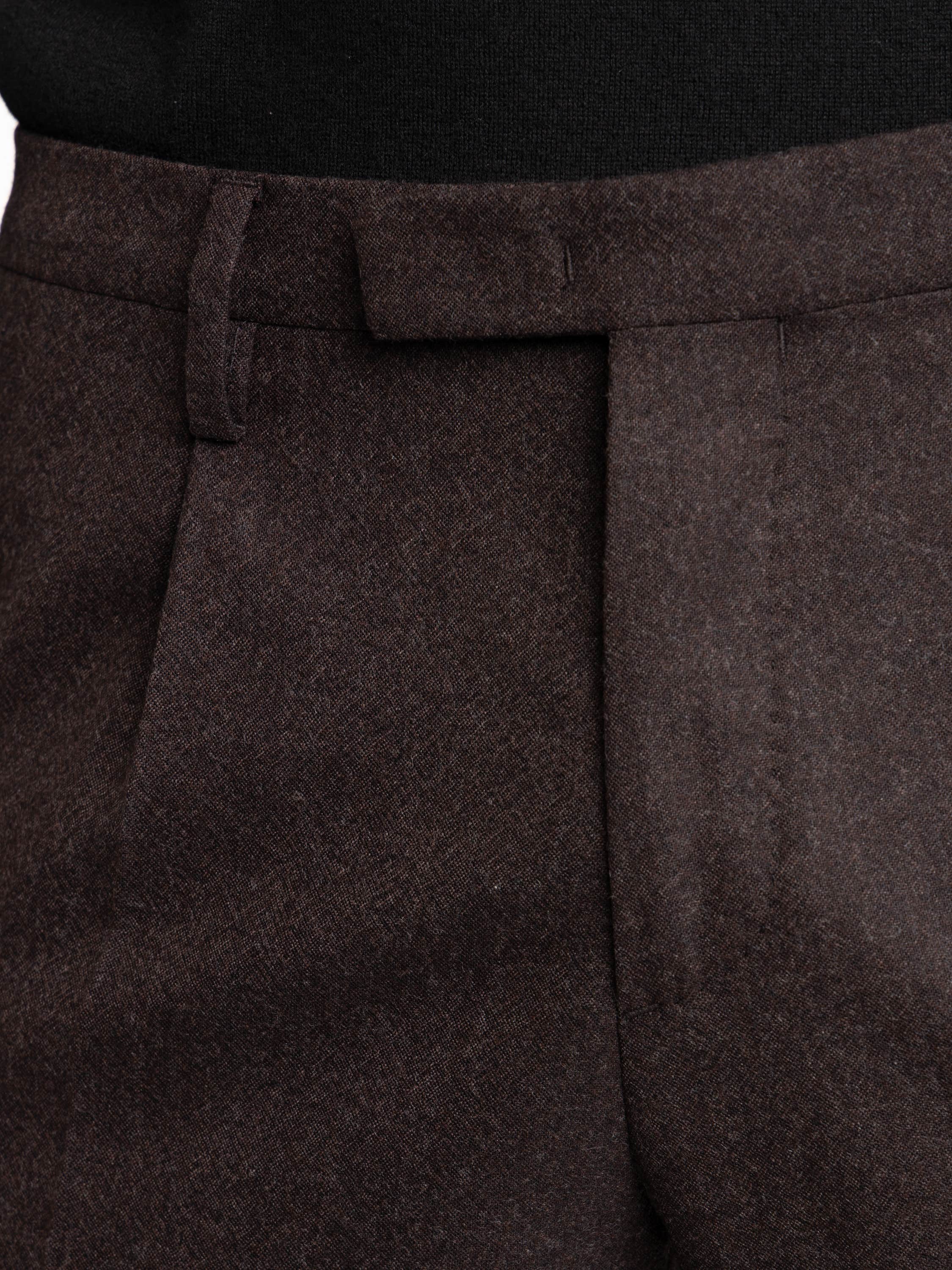 Dark Brown Wool Dress Pant