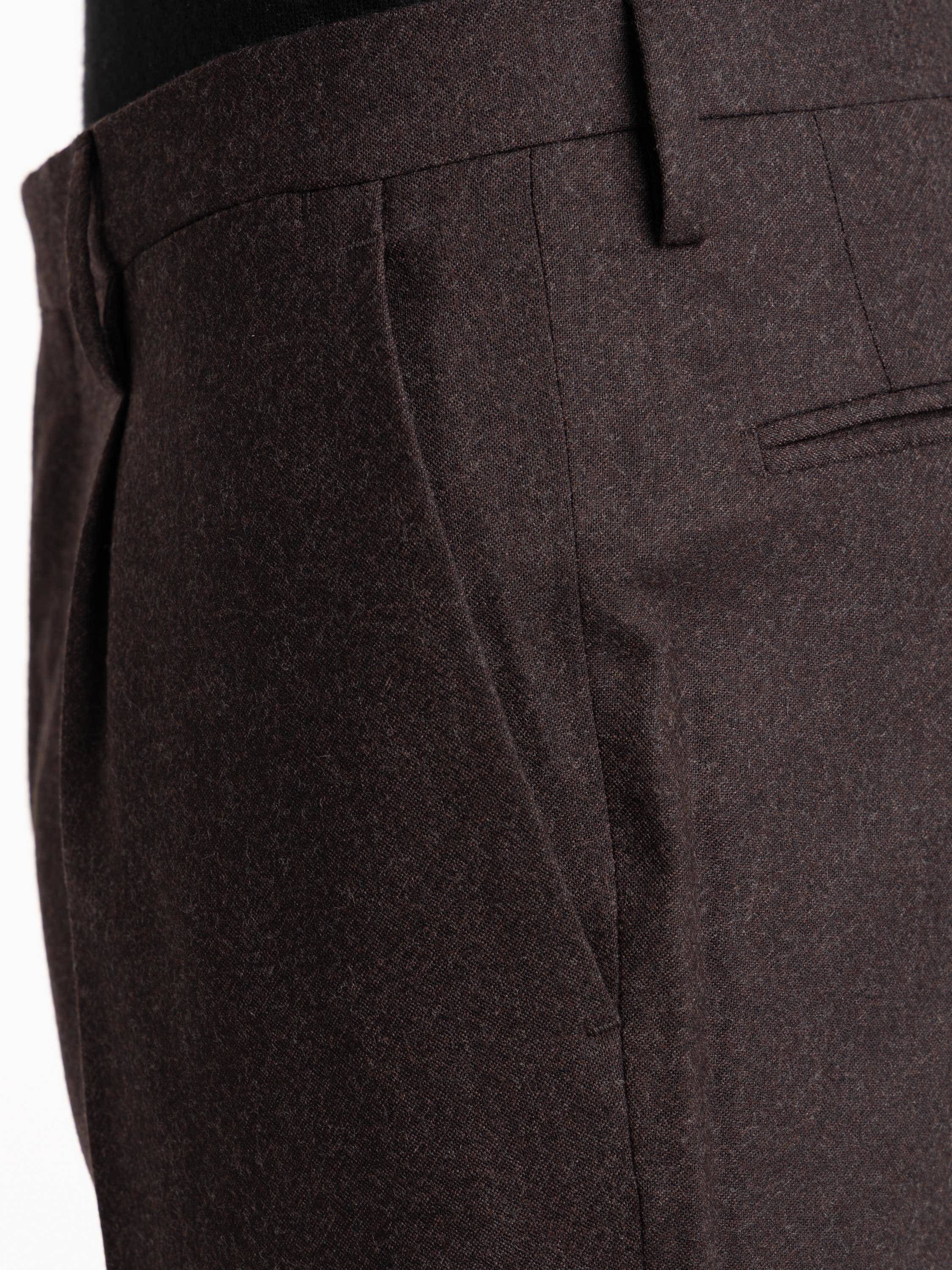 Dark Brown Wool Dress Pant