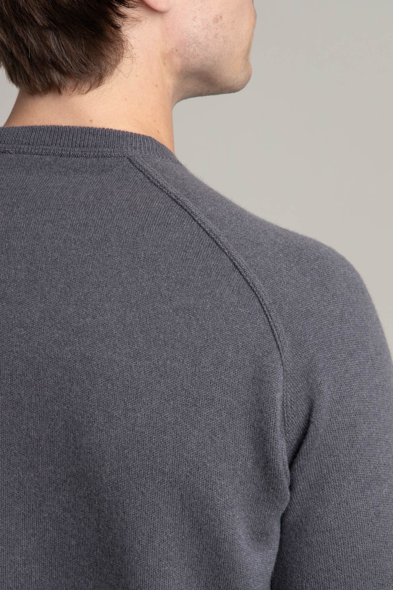 Crewneck Grey Cashmere Sweater
