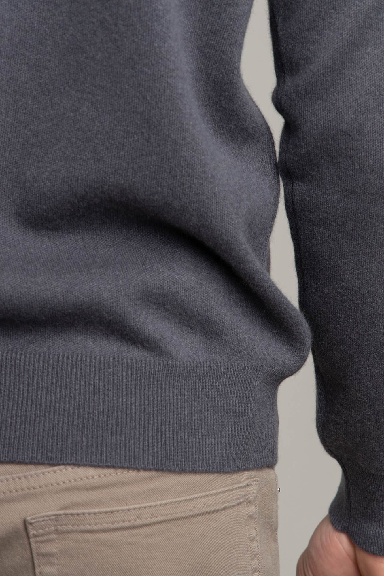 Crewneck Grey Cashmere Sweater