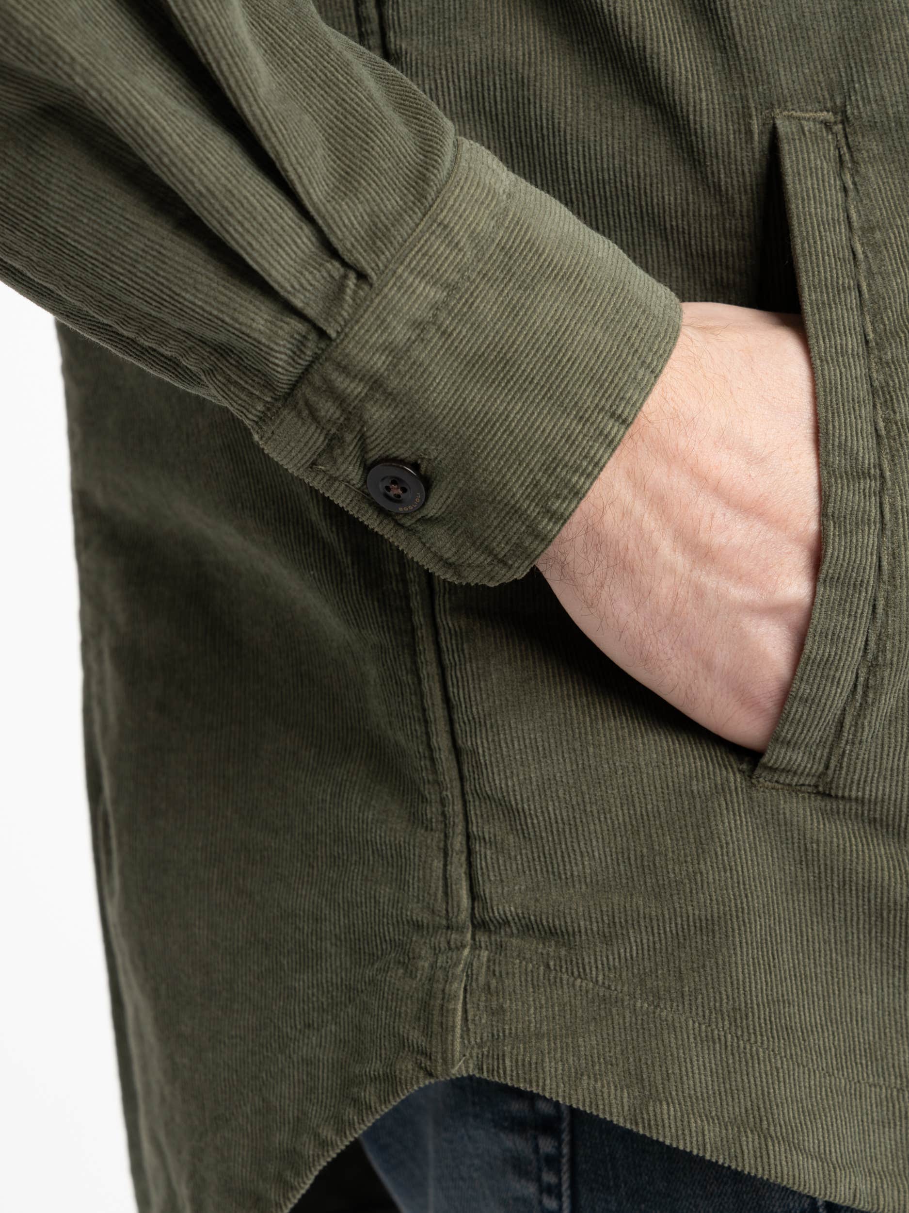 Olive Corduroy Overshirt