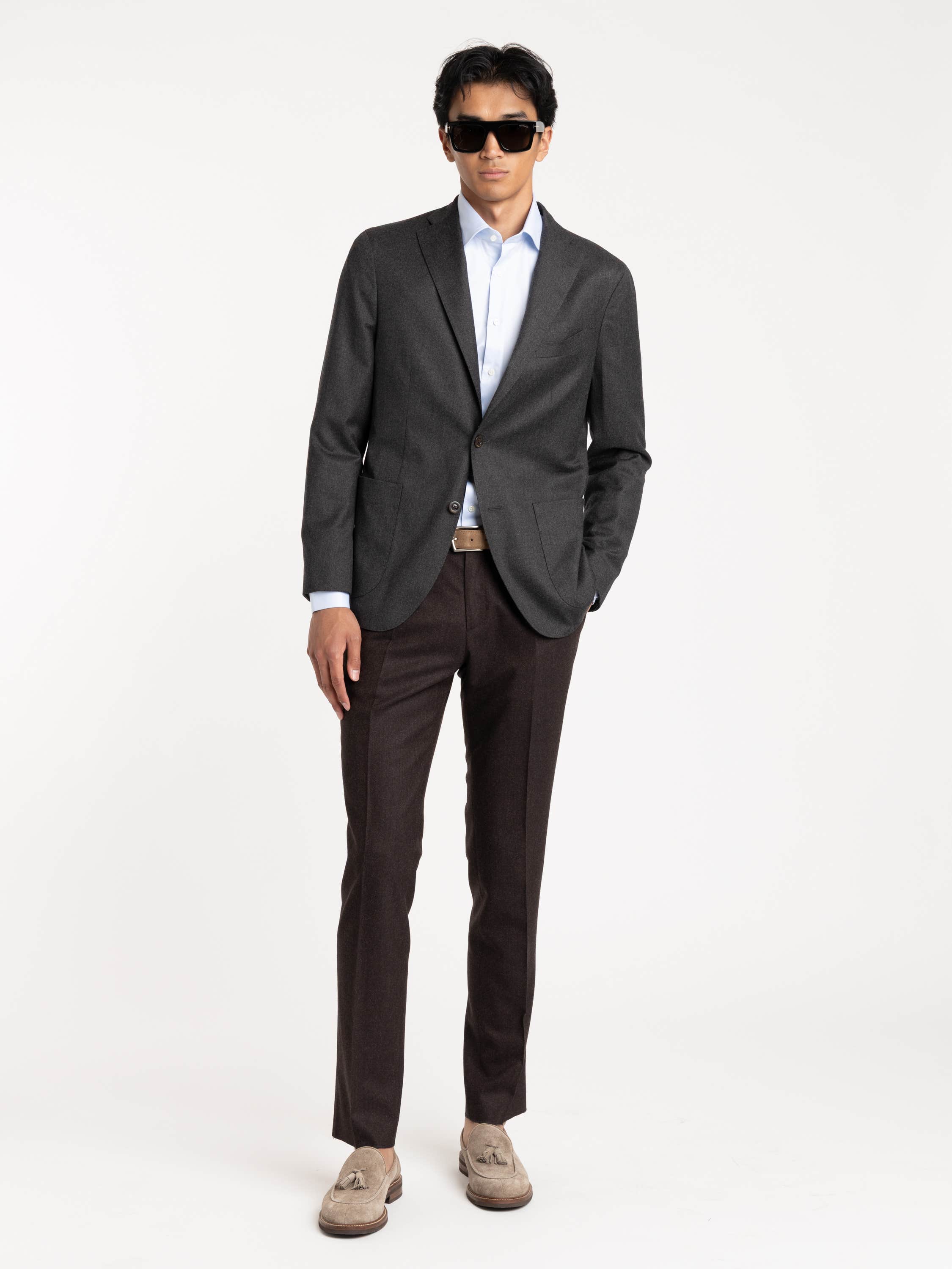 Grey Flannel Wool K Jacket