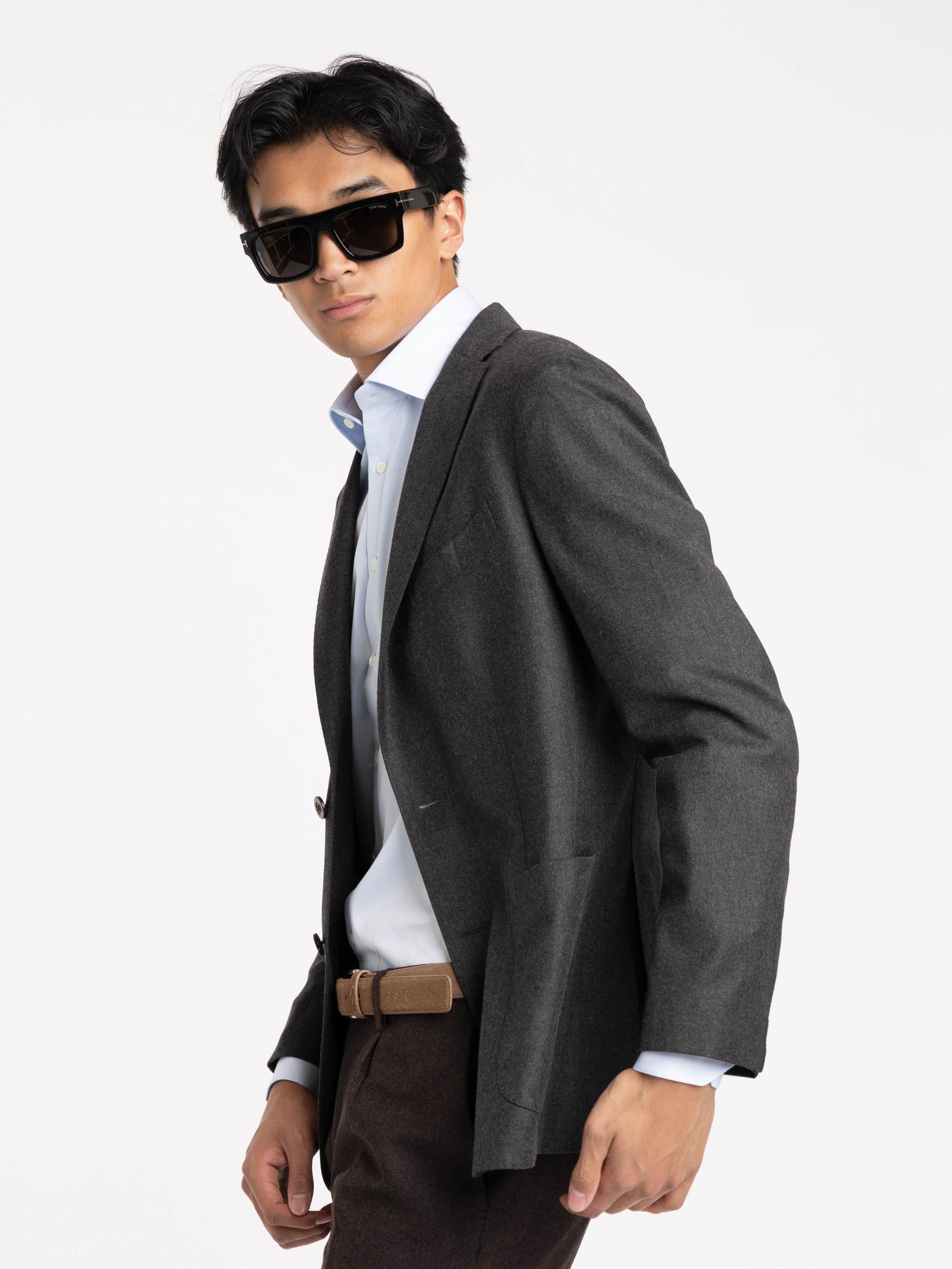 Grey Flannel Wool K Jacket