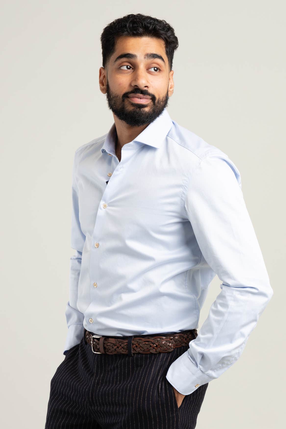 Light Blue Cotton Dress Shirt