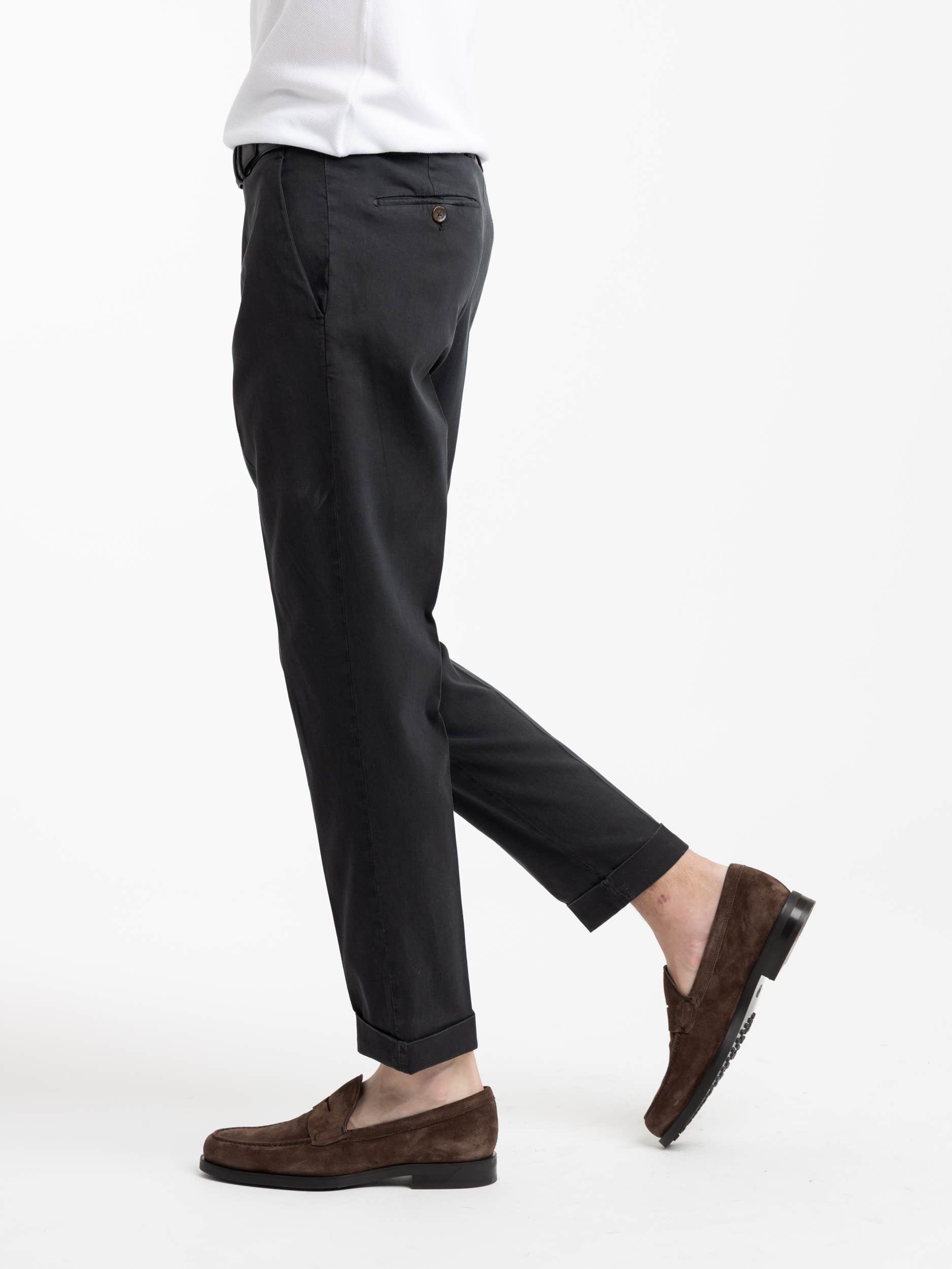 Black Tencel-cotton Easy fit Trouser
