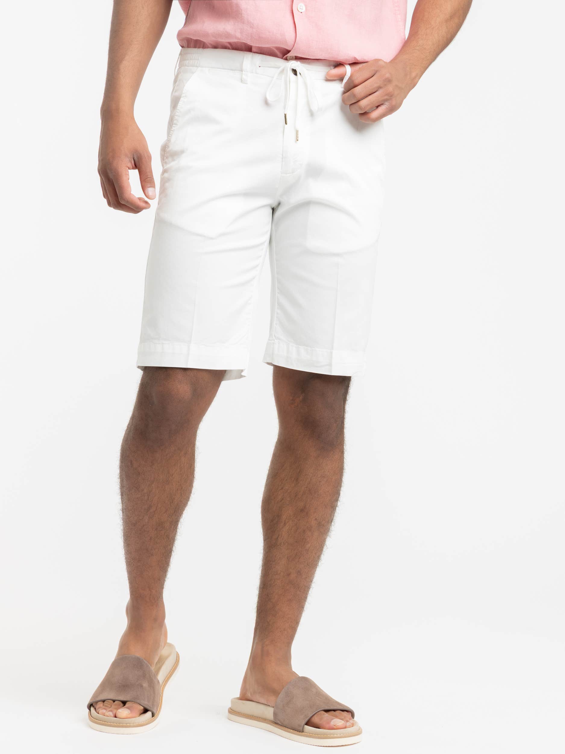 White Drawstring Shorts