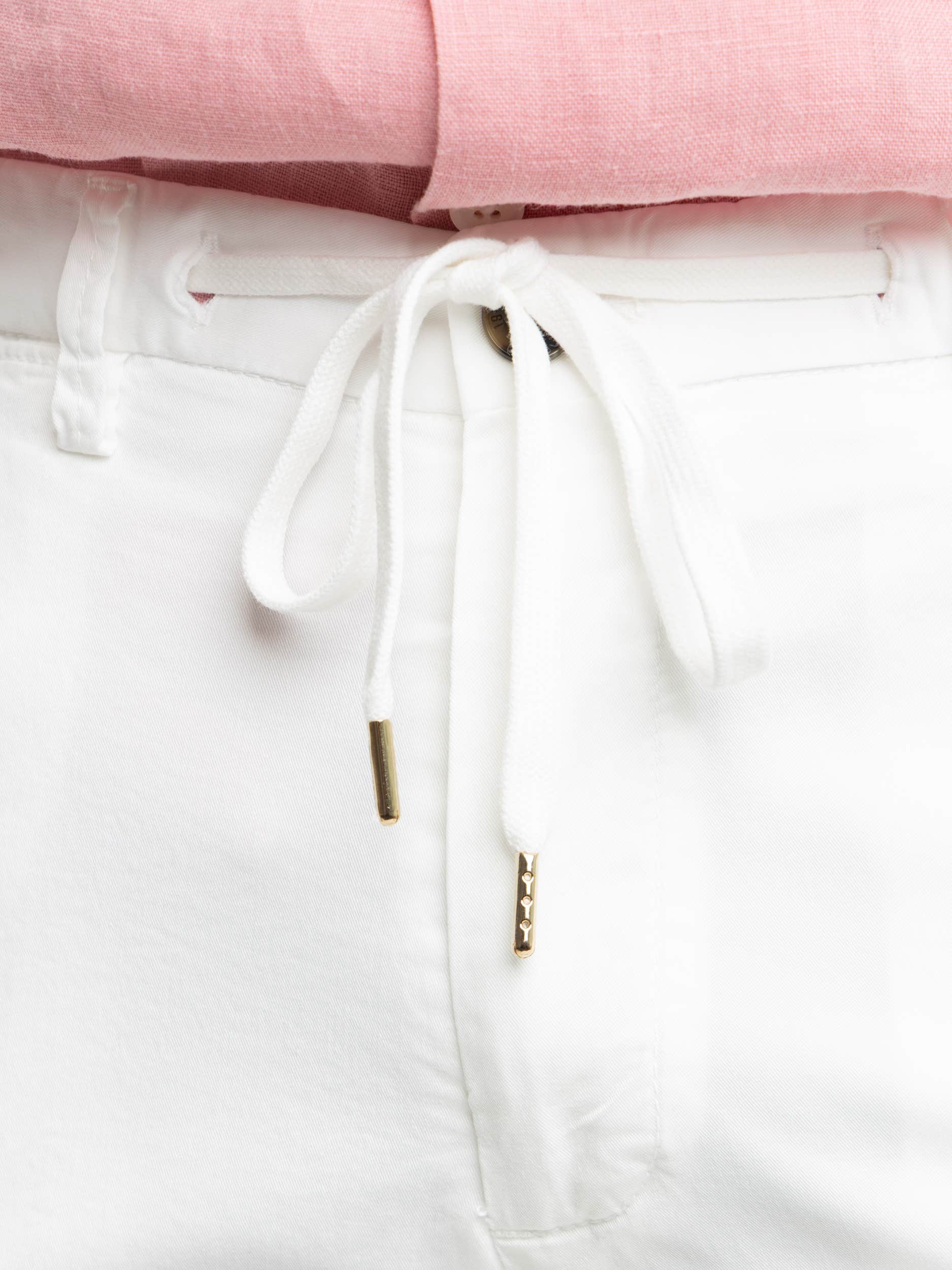 White Drawstring Shorts