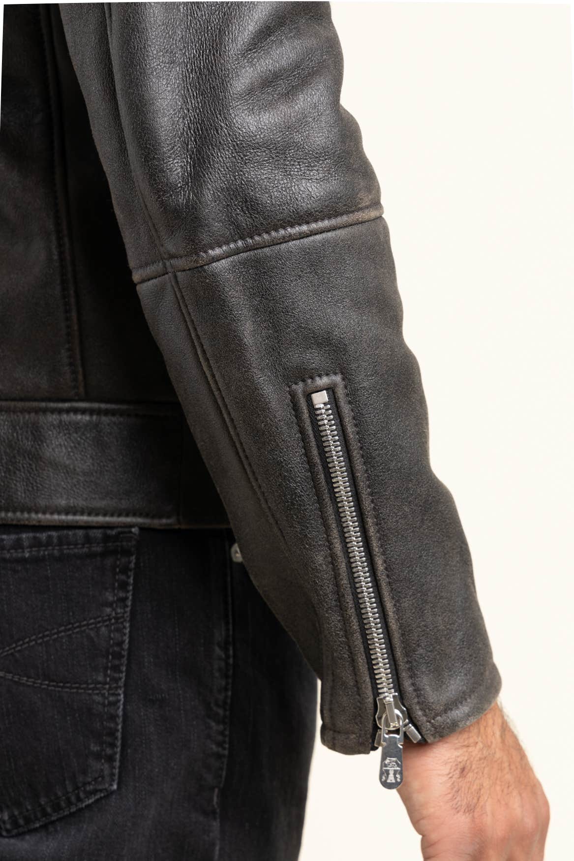 Black Shearling Moto Jacket