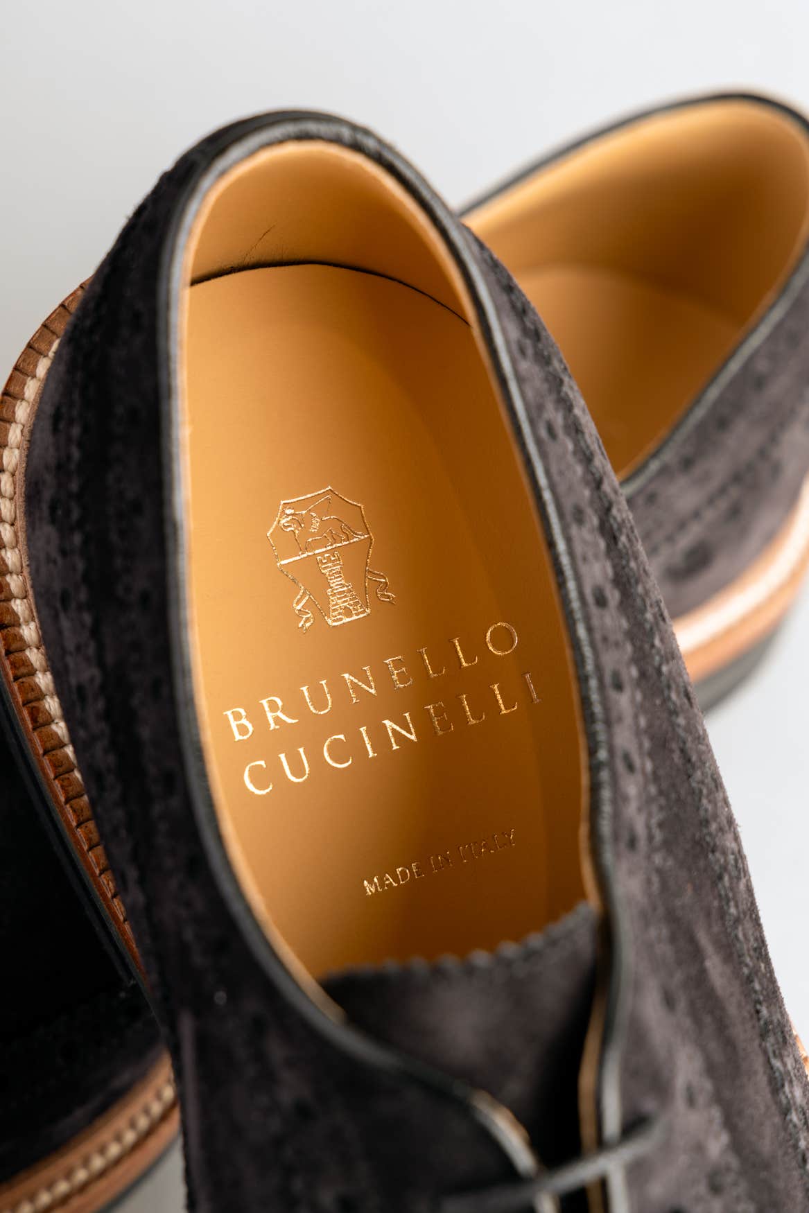 BLACK SUEDE BROGUE LONGWING DERBY