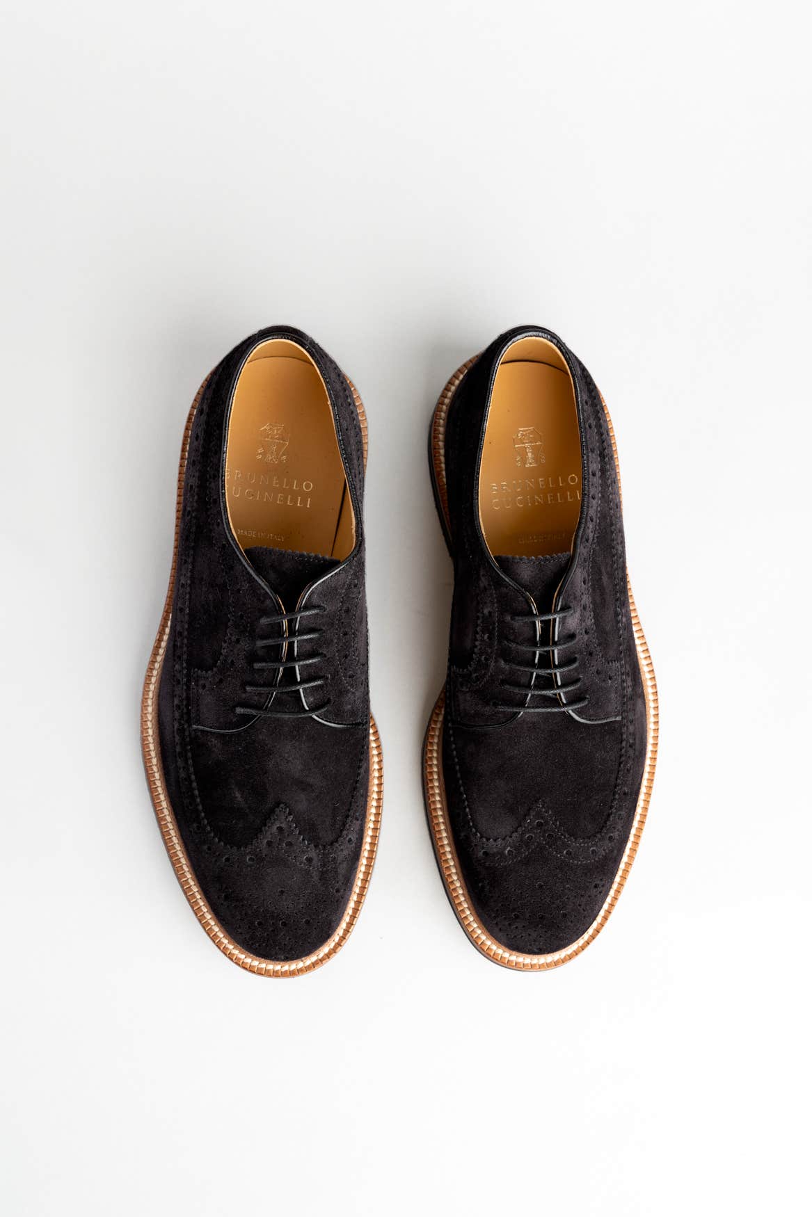 BLACK SUEDE BROGUE LONGWING DERBY