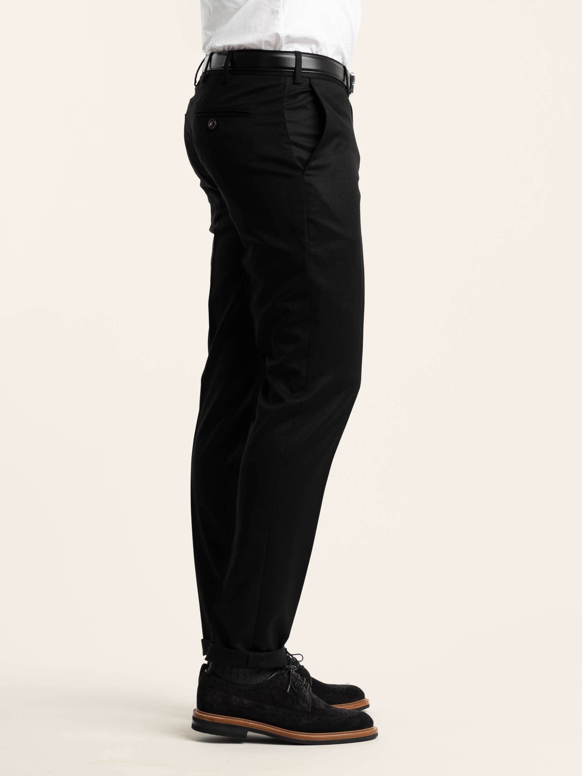 Black Wool Suit Trousers