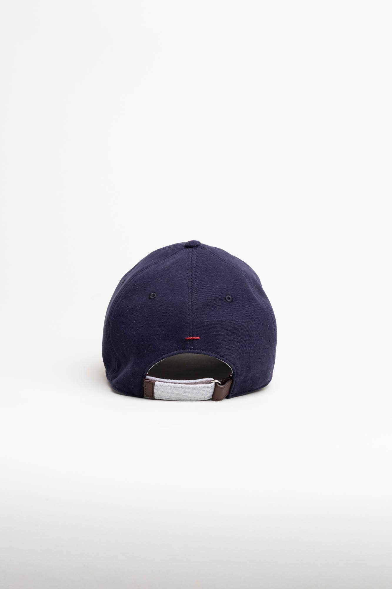 Navy Embroidered Cotton Baseball Cap