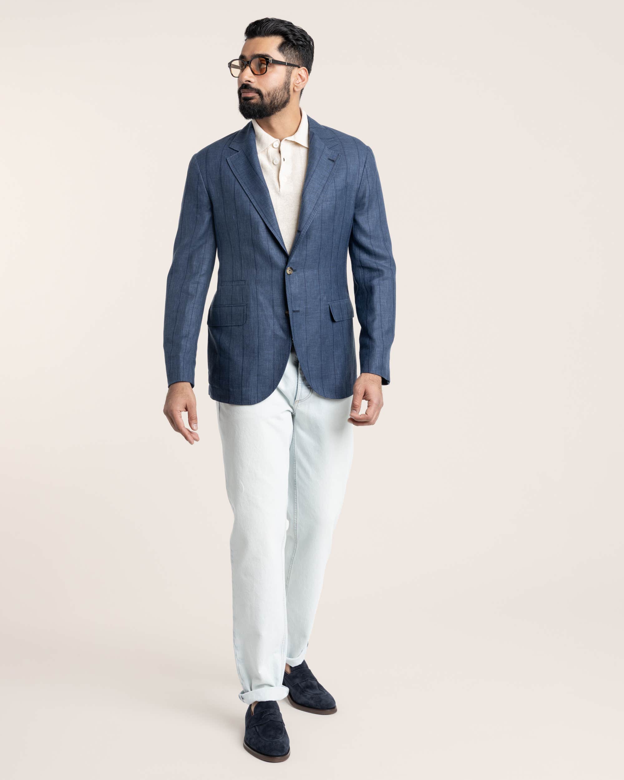 Blue Pin Stripe Sport Jacket