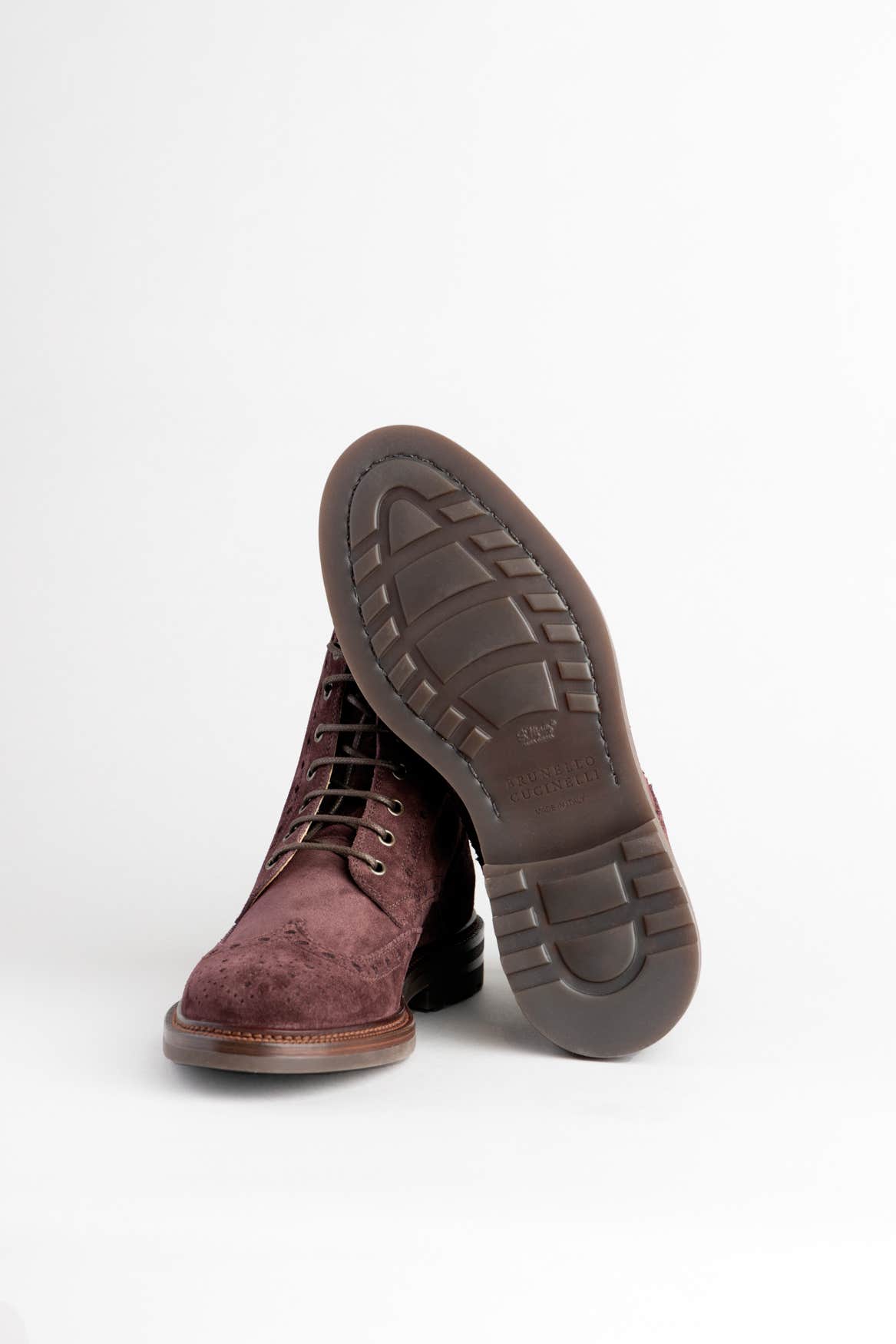 Merlot Red Suede Boots