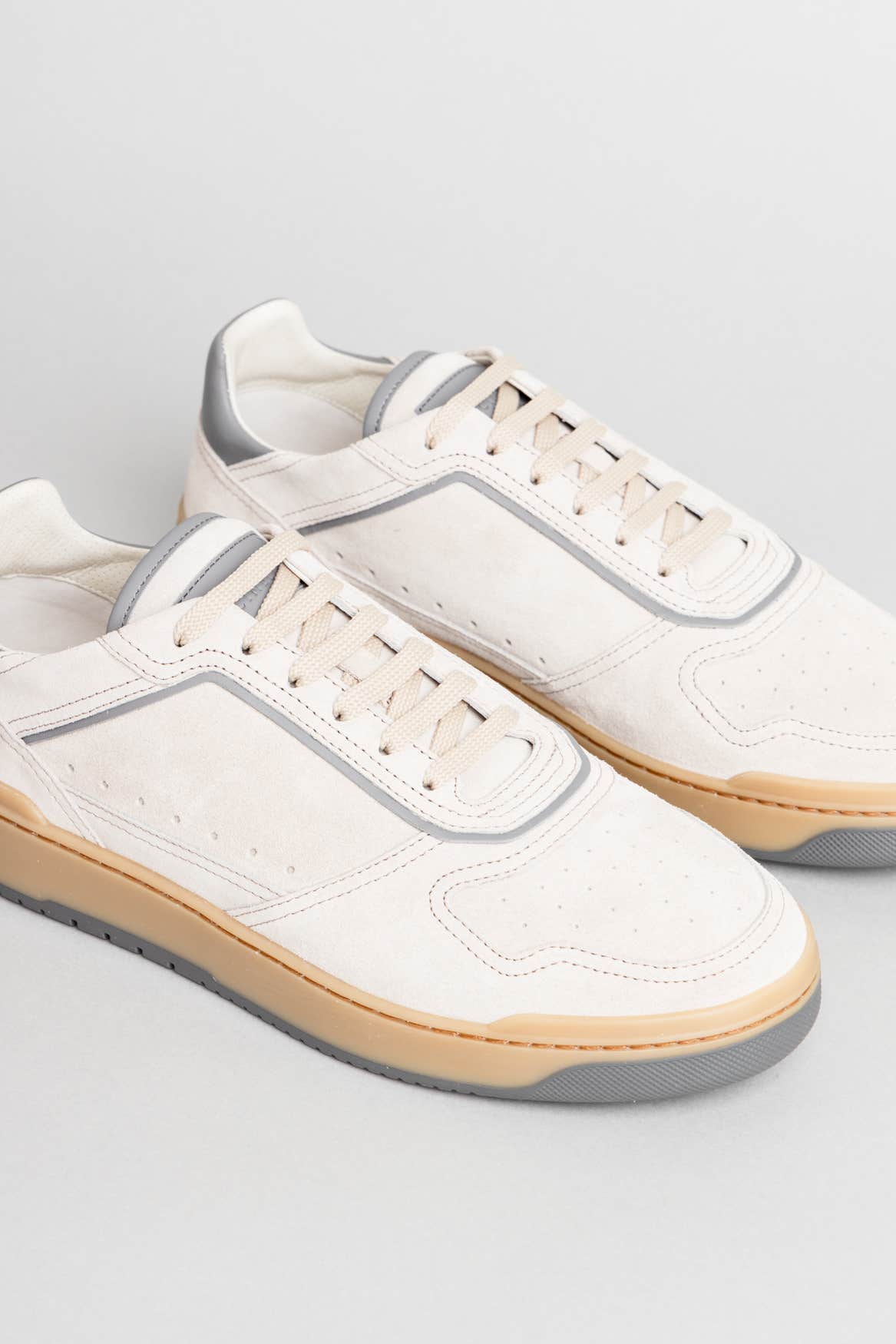 Light Grey Fabric Sneakers