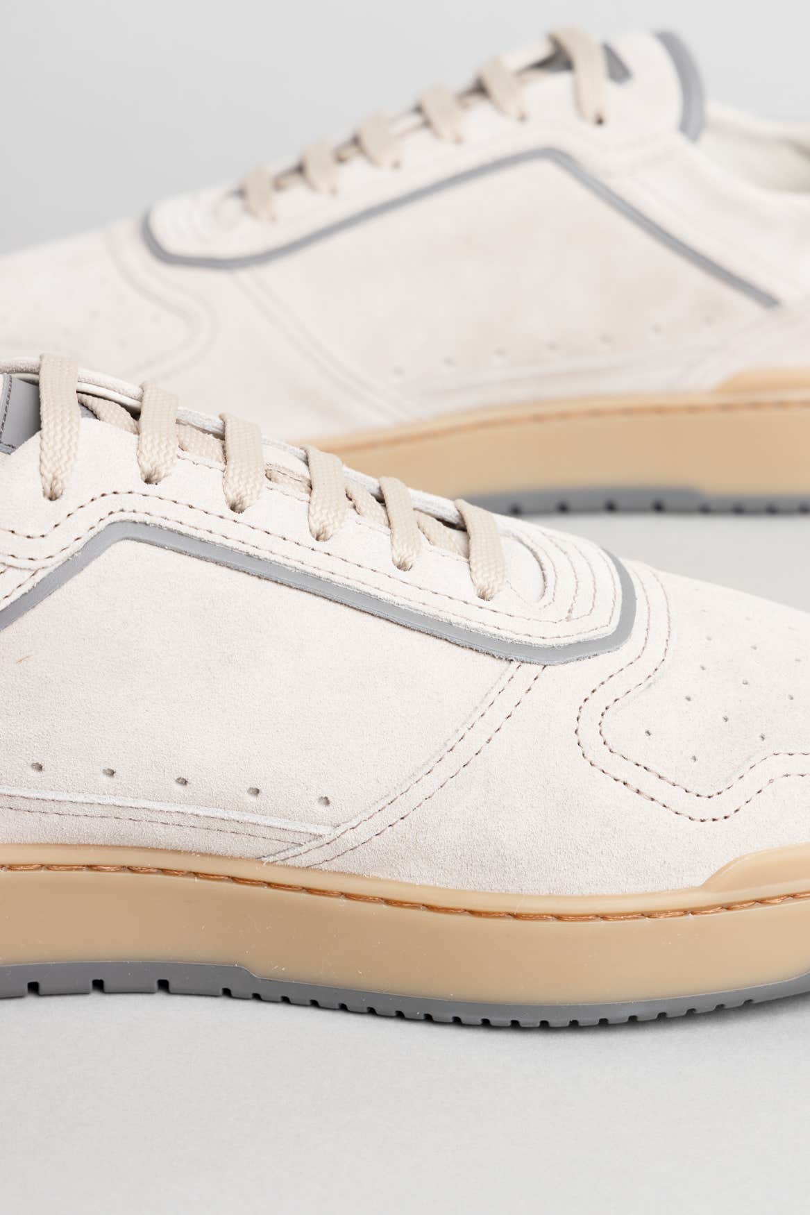 Light Grey Fabric Sneakers