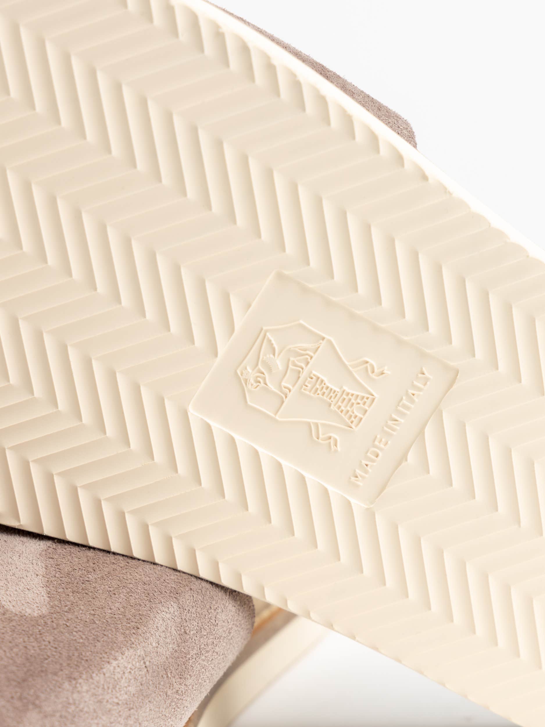Grey Single-Strap Suede Slides