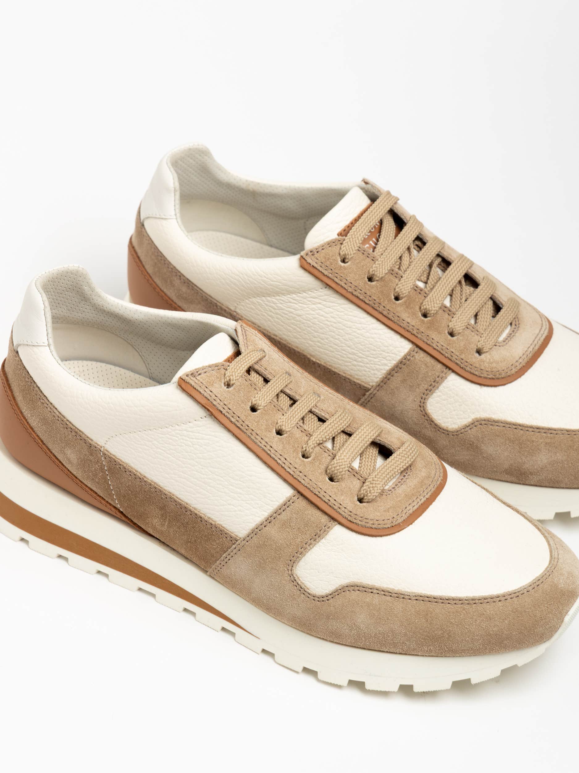 Hazelnut Grained Calfskin/Suede Runners
