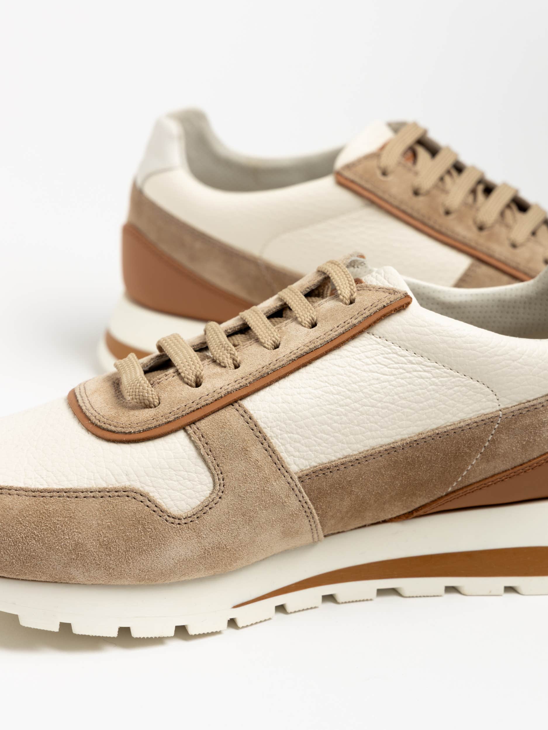 Hazelnut Grained Calfskin/Suede Runners