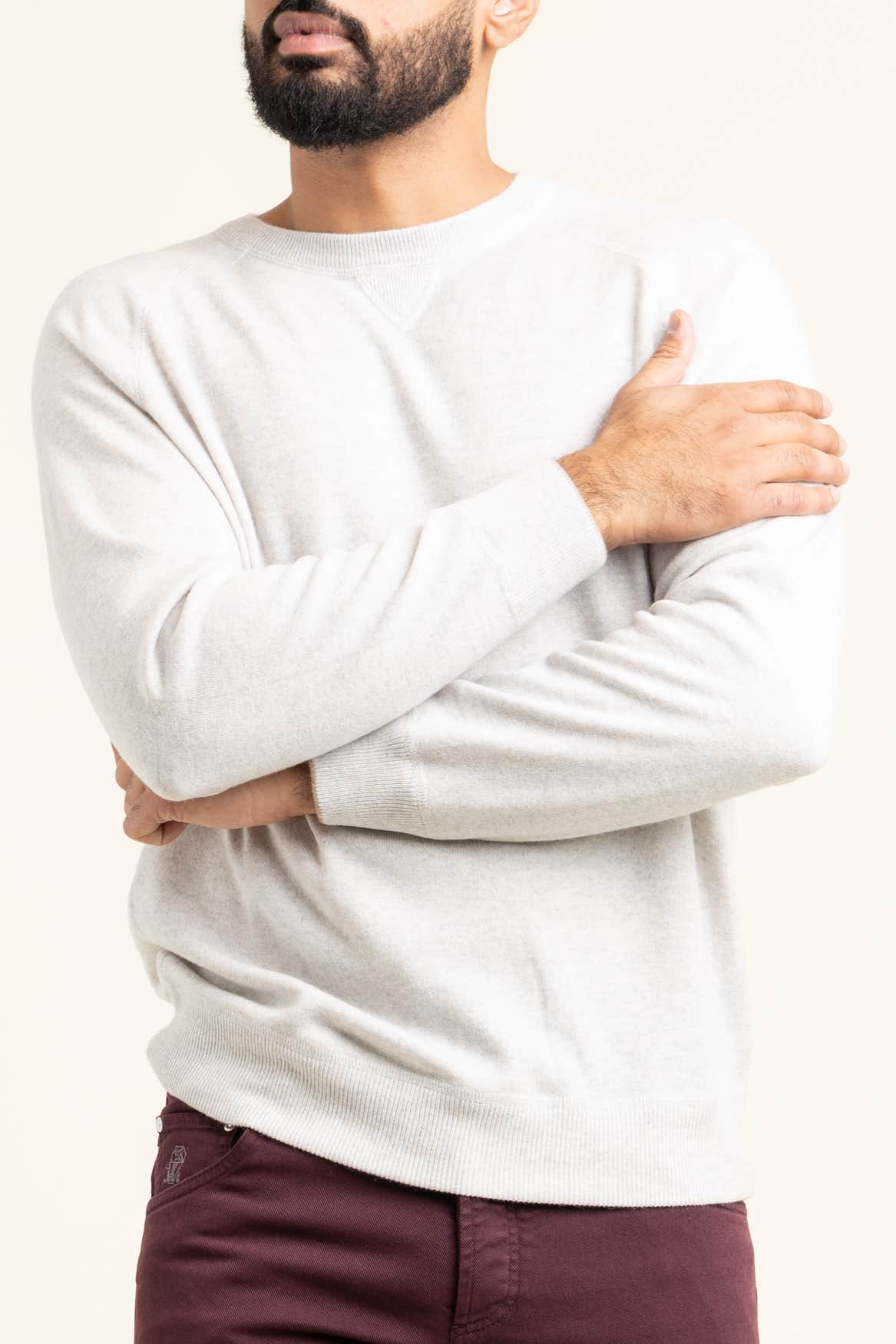 Light Grey Cashmere Crewneck