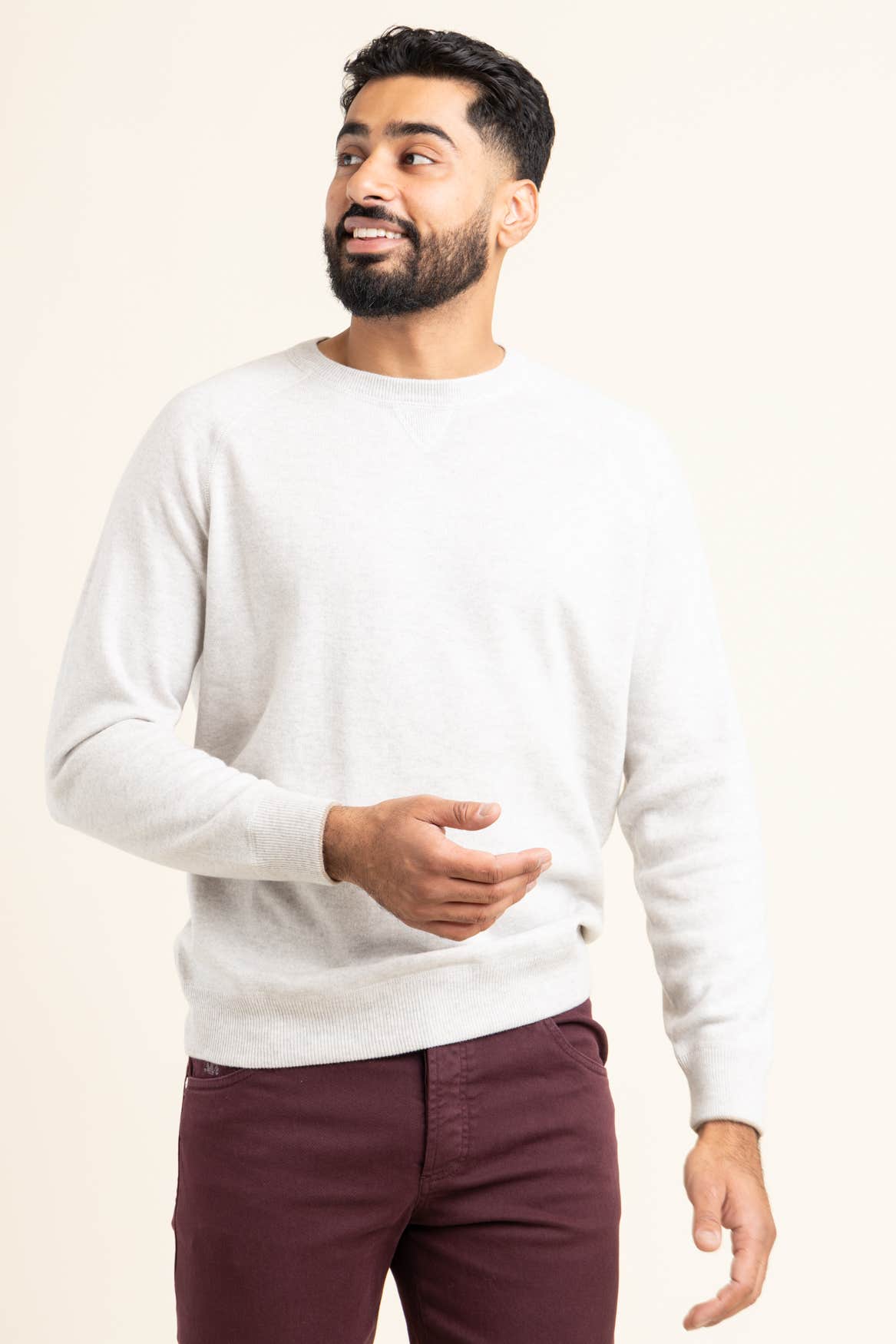 Light Grey Cashmere Crewneck