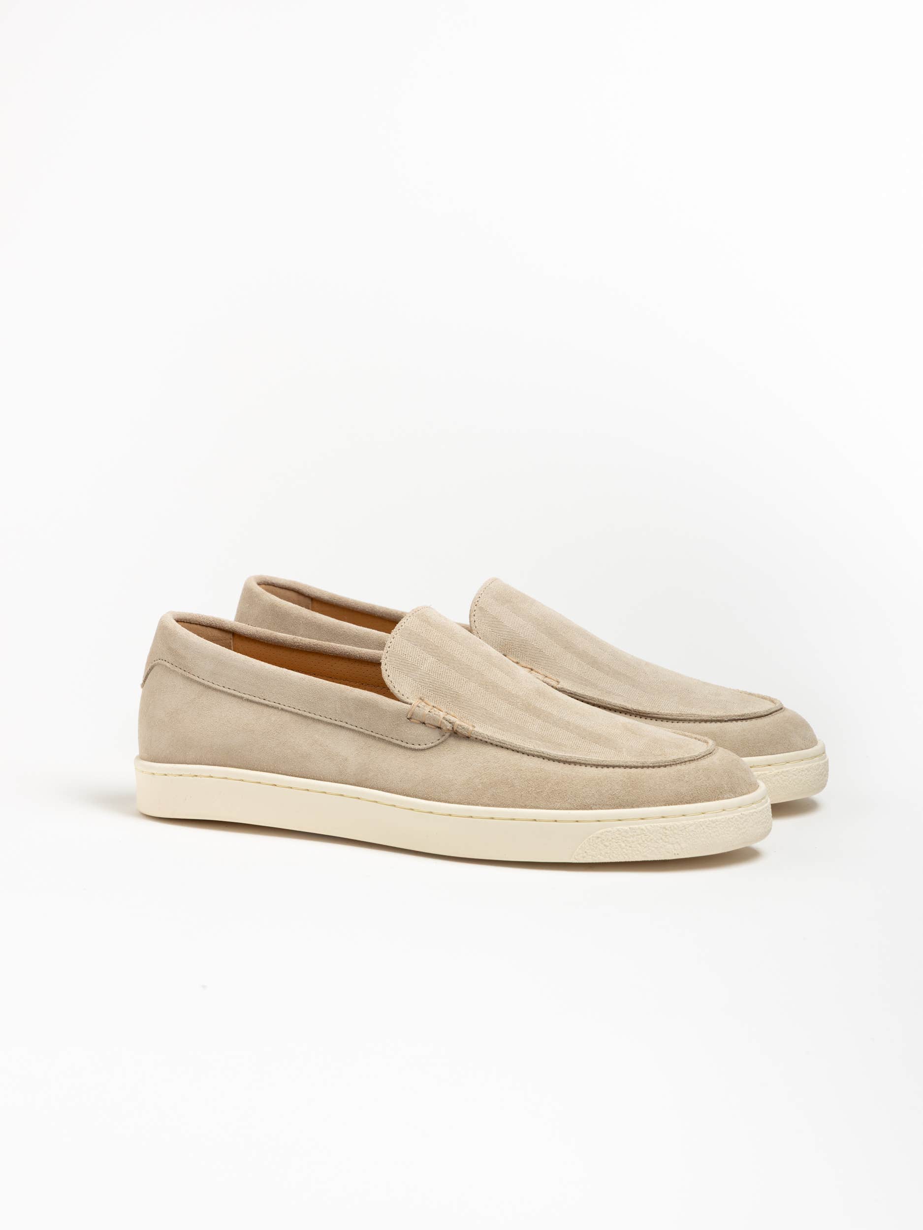 Oat Chevron-Effect Suede Loafer