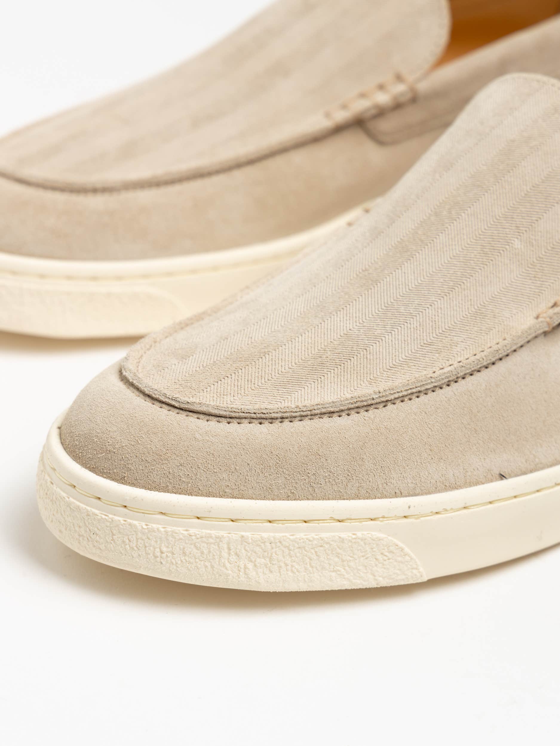 Oat Chevron-Effect Suede Loafer