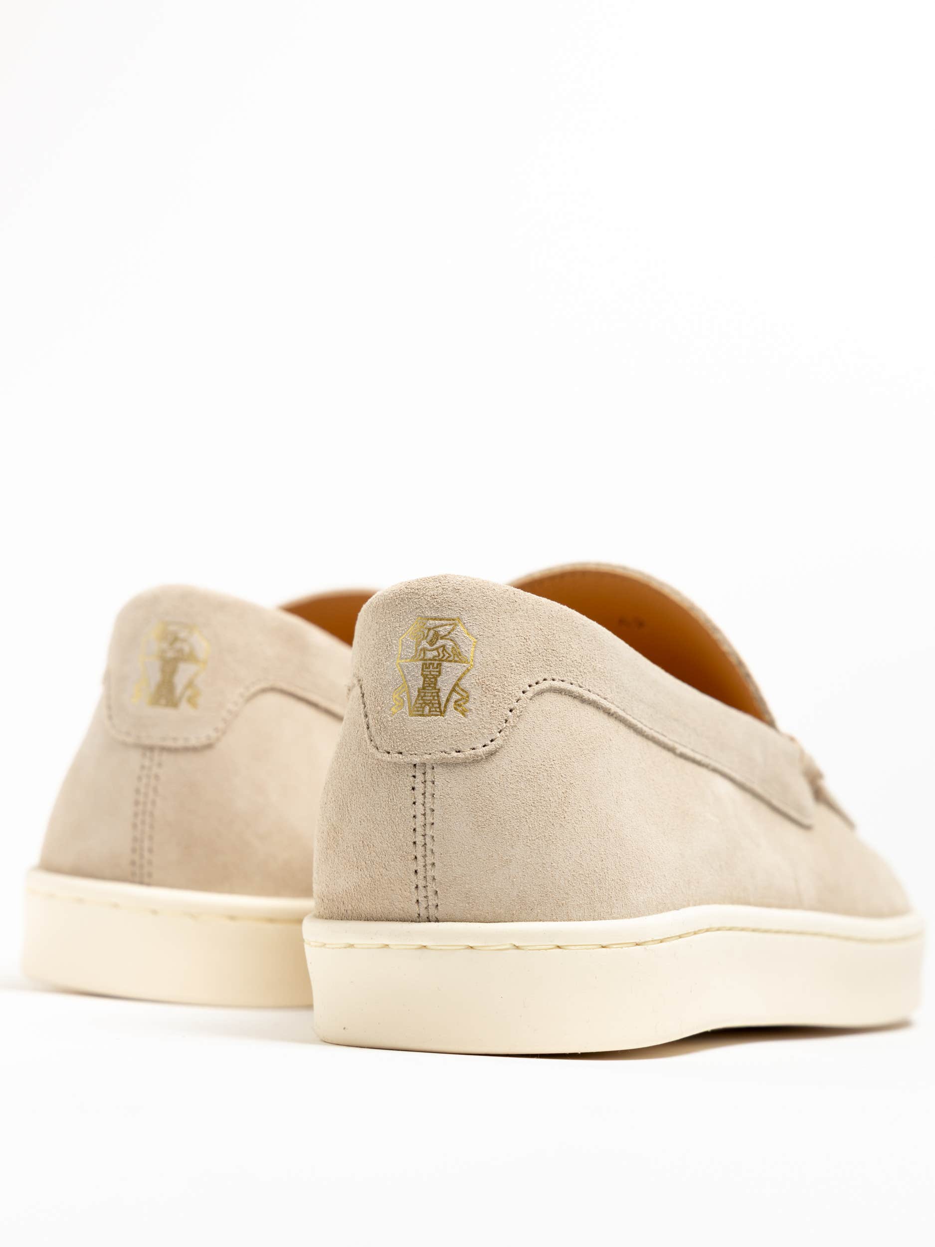 Oat Chevron-Effect Suede Loafer