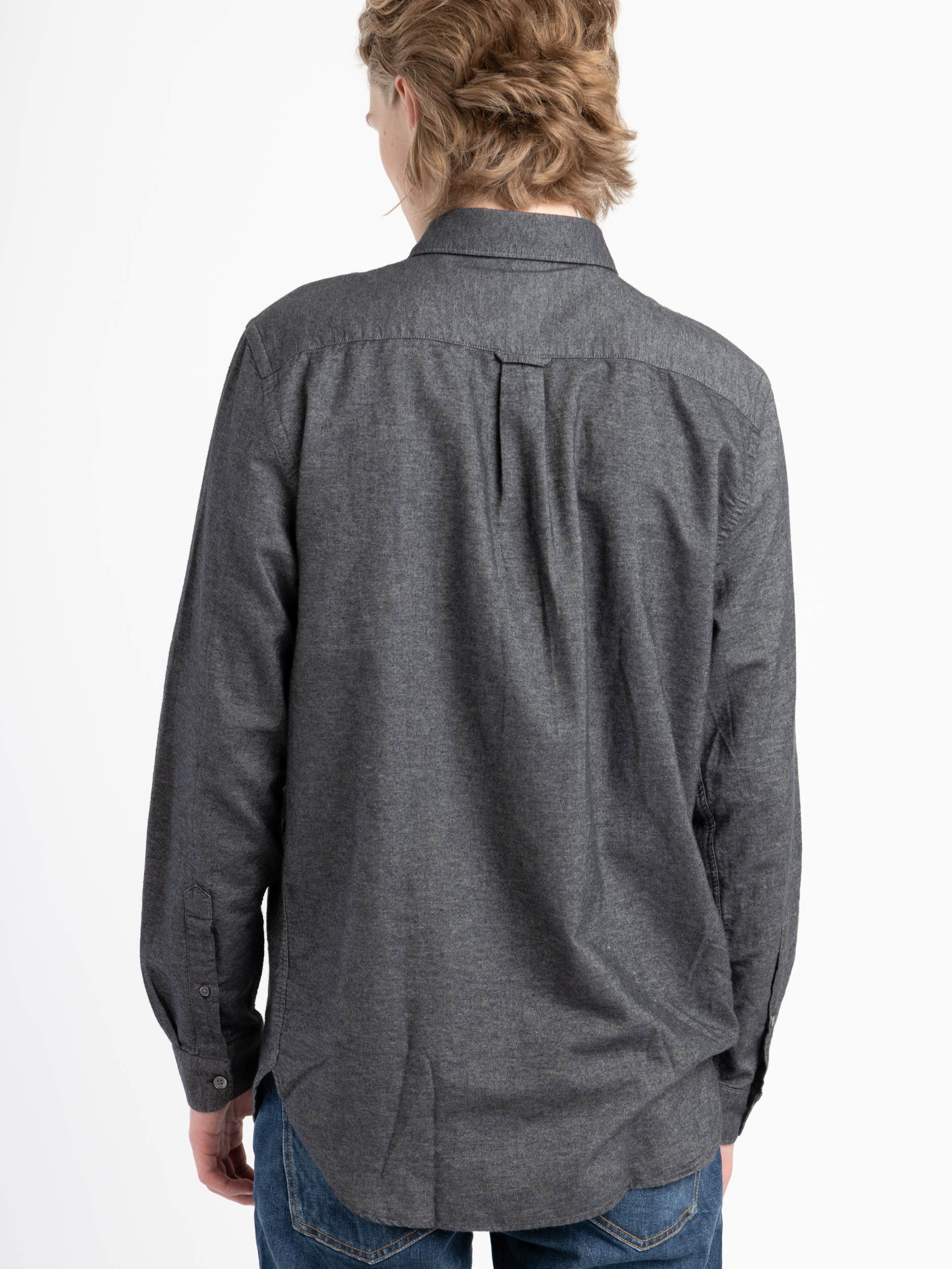 Dark Grey Basic Dress Shirt