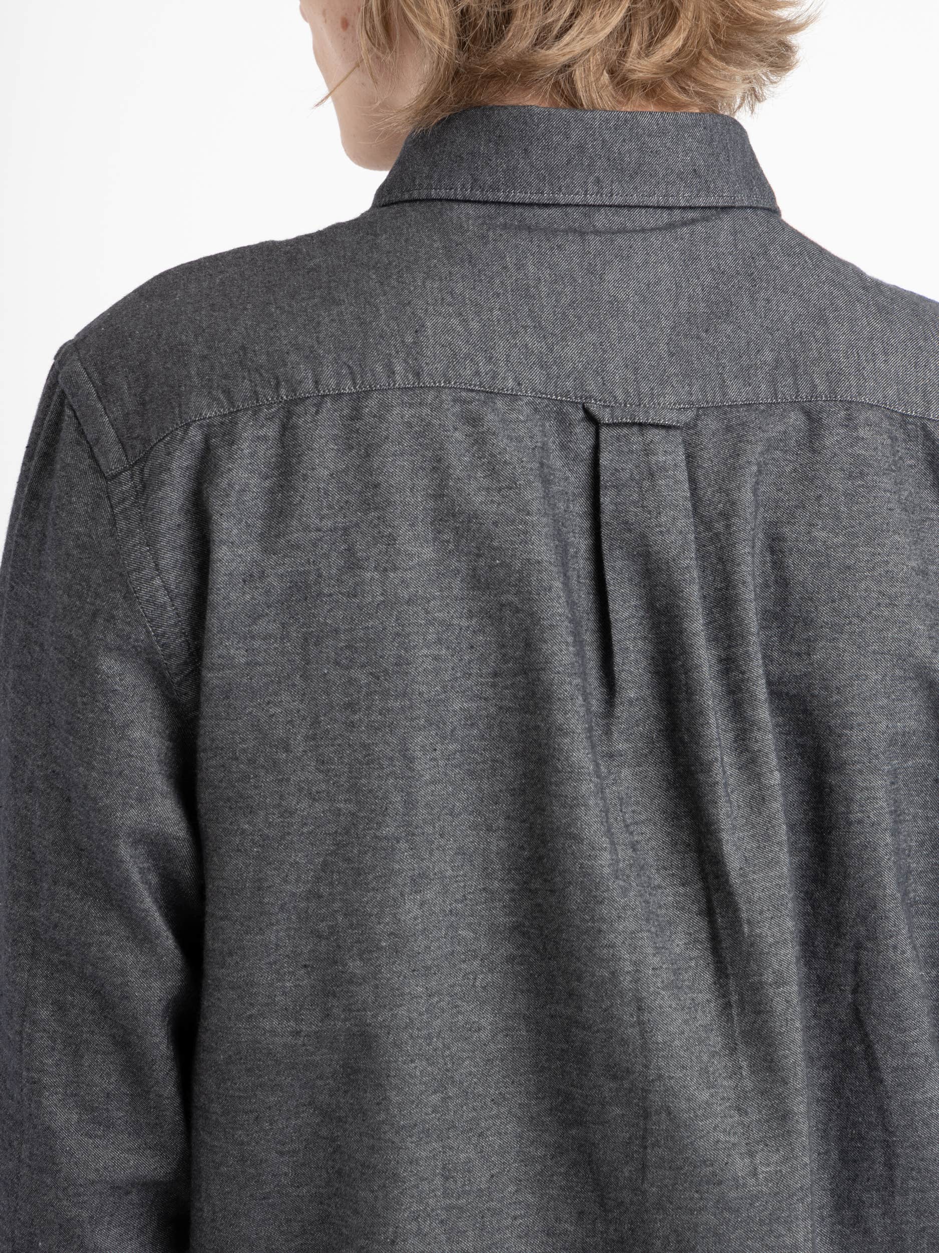 Dark Grey Basic Dress Shirt