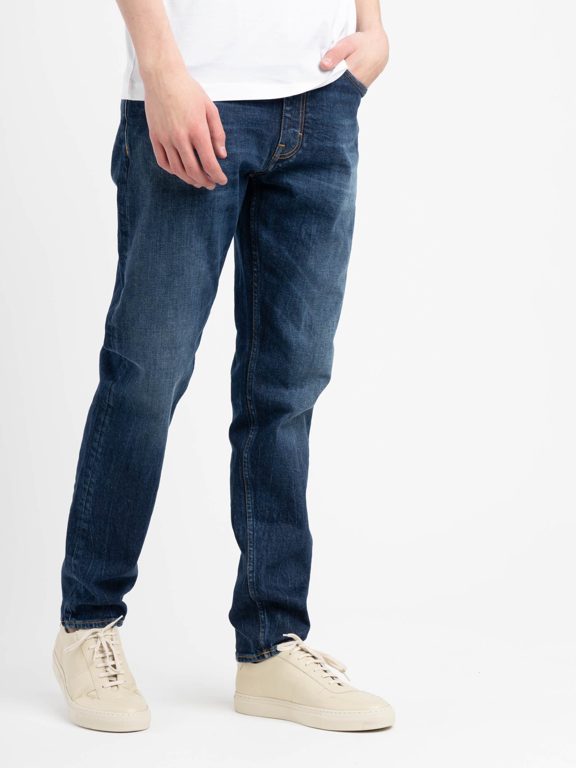 Navy Cooper Tapered Jeans