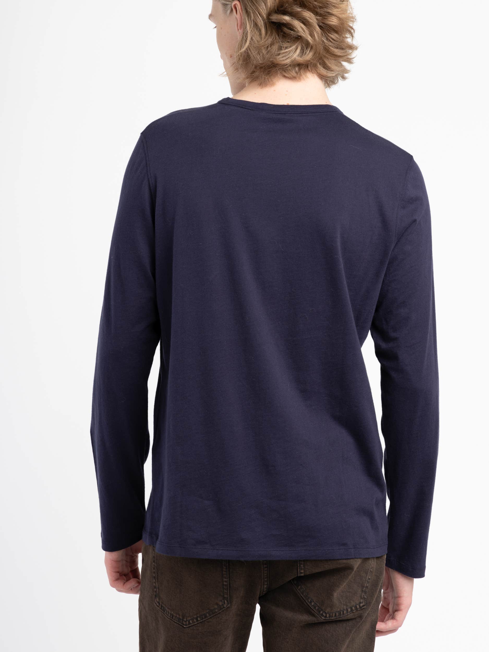 Navy Cotton/Cashmere Longshirt