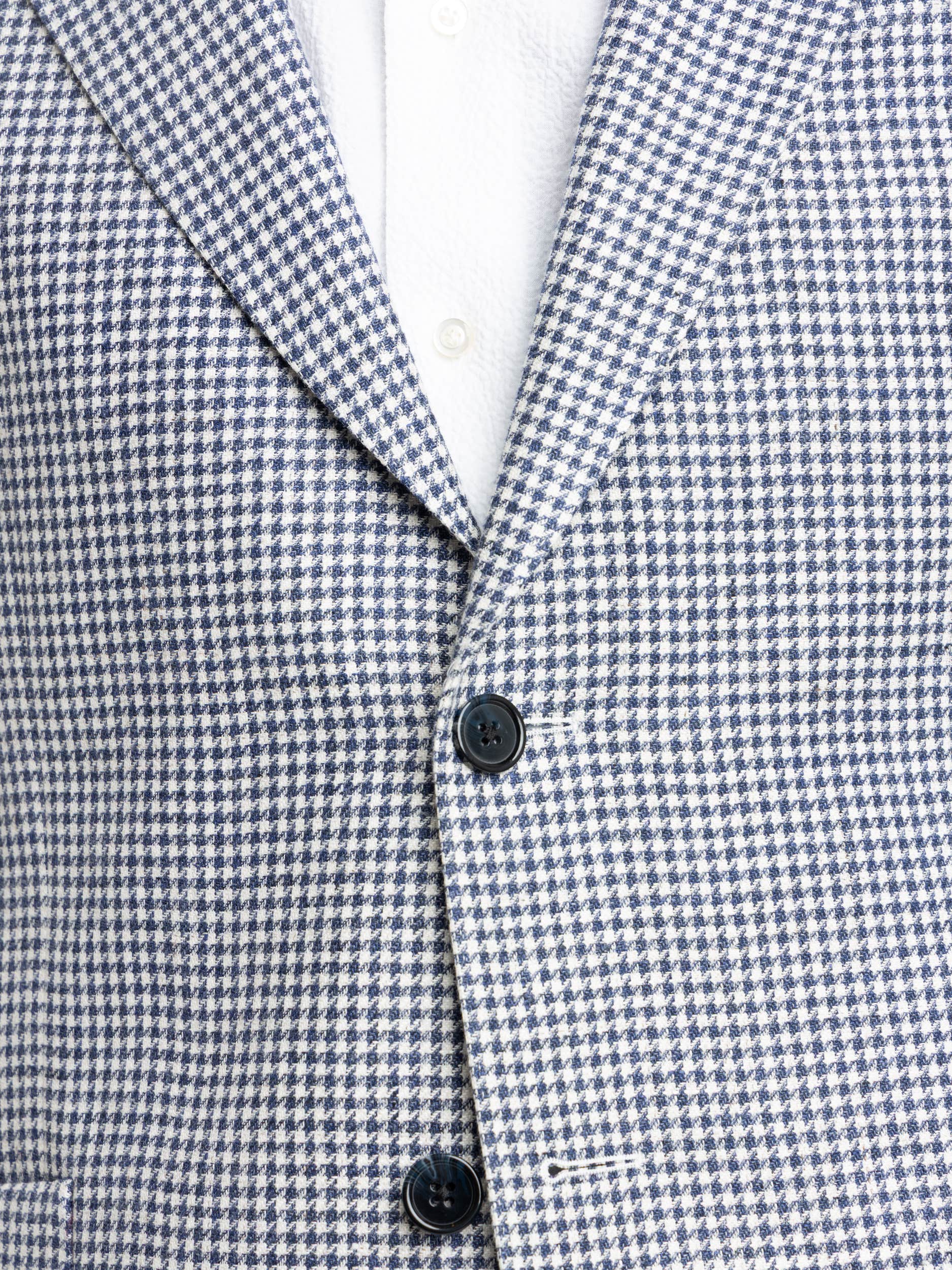 Blue and White Houndstooth Sport Jacket