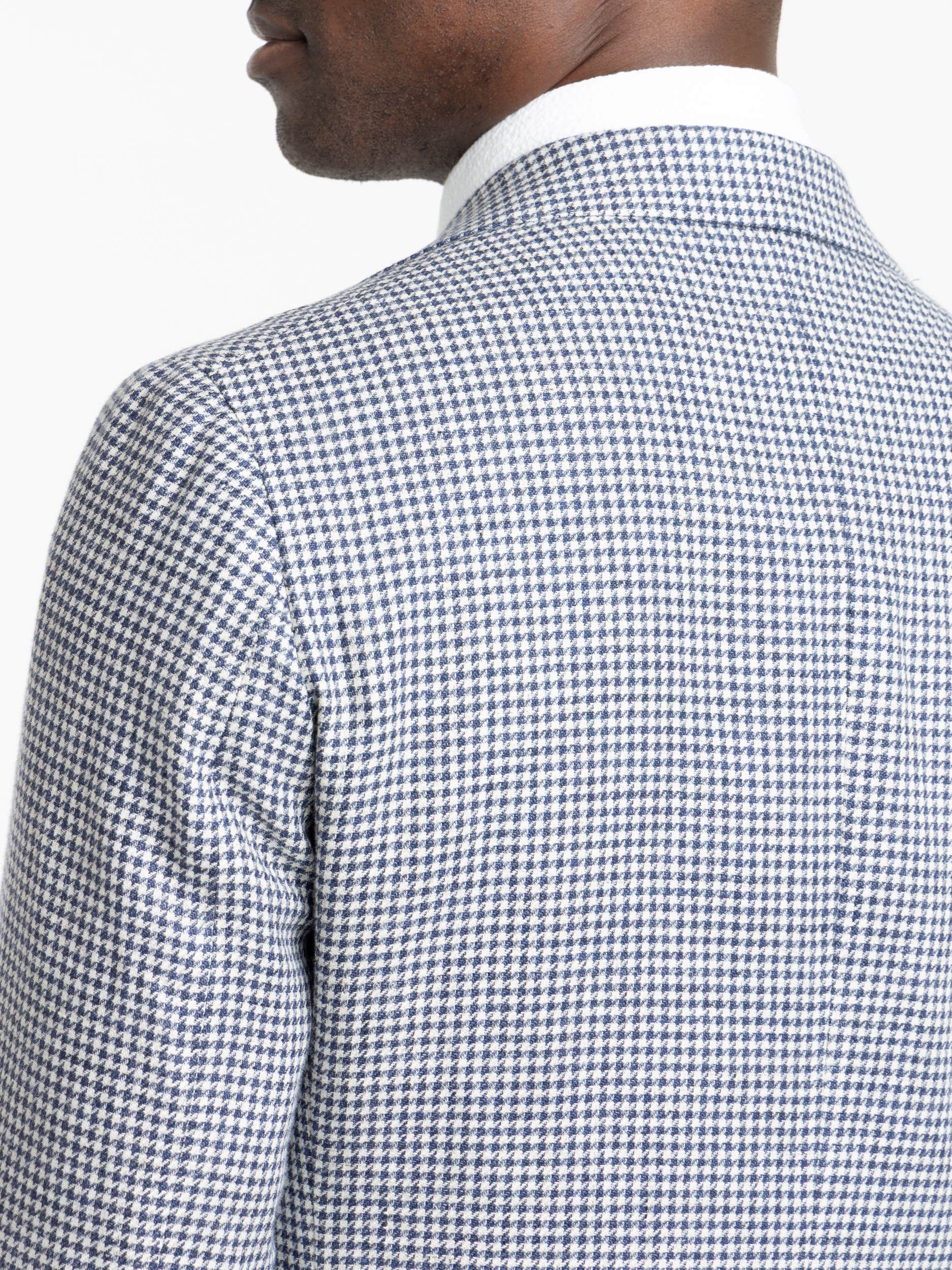 Blue and White Houndstooth Sport Jacket