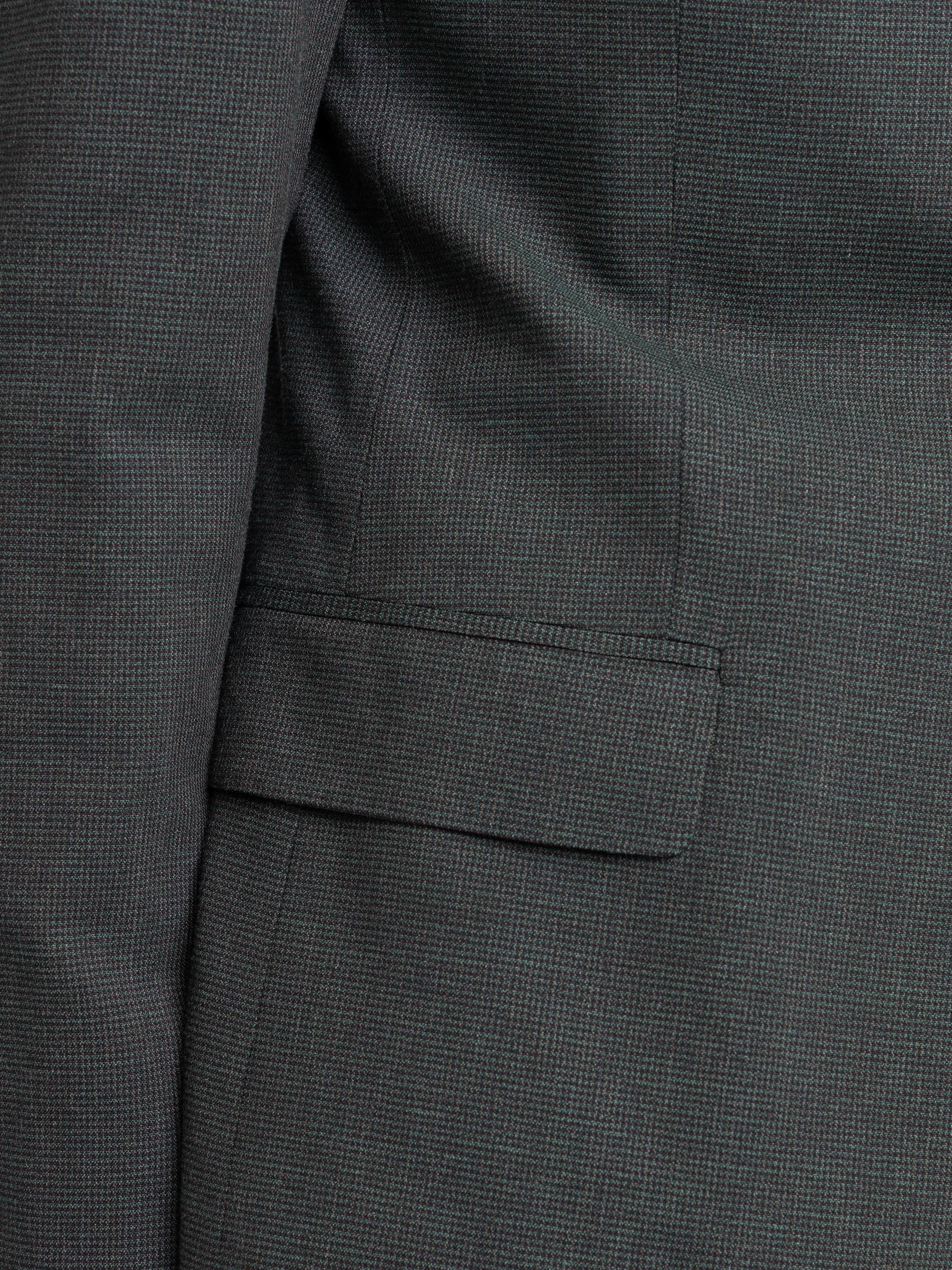 Dark Green Check Wool Suit